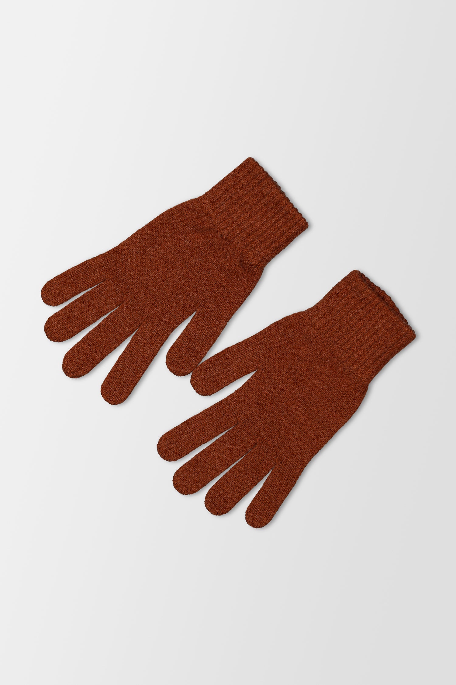 Joshua Ellis Knitted Brown Gloves