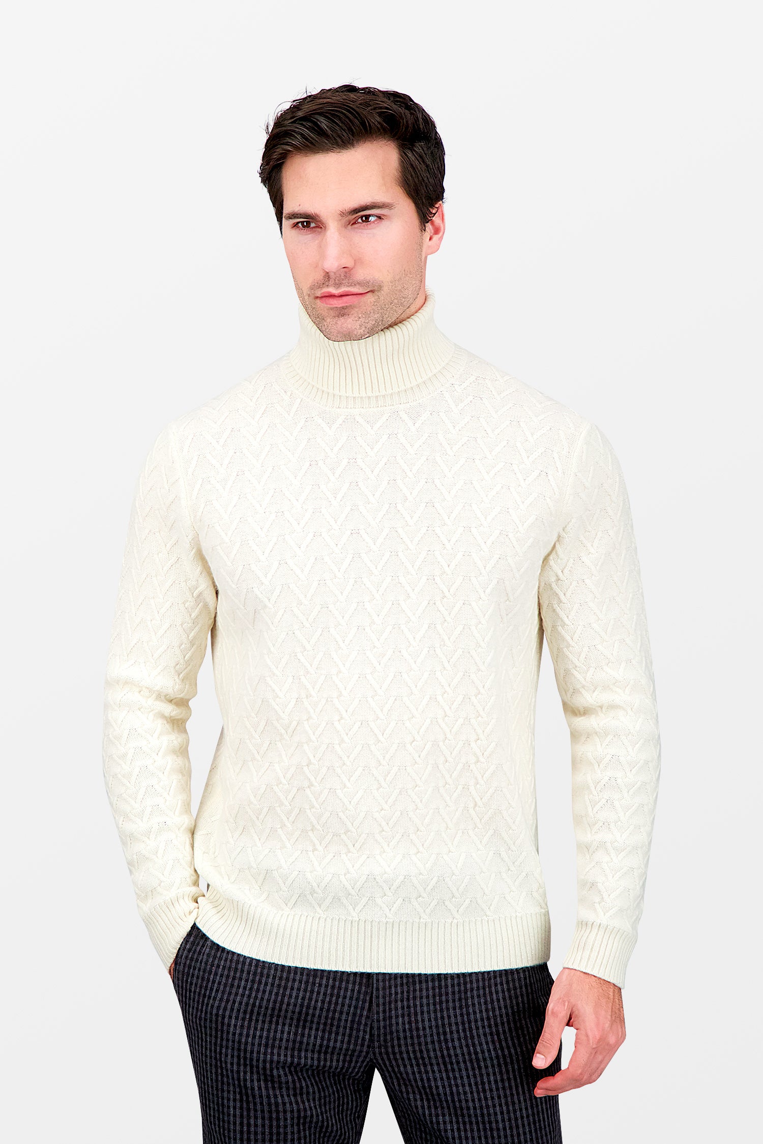 Zanone Beige Turtle Neck Sweater