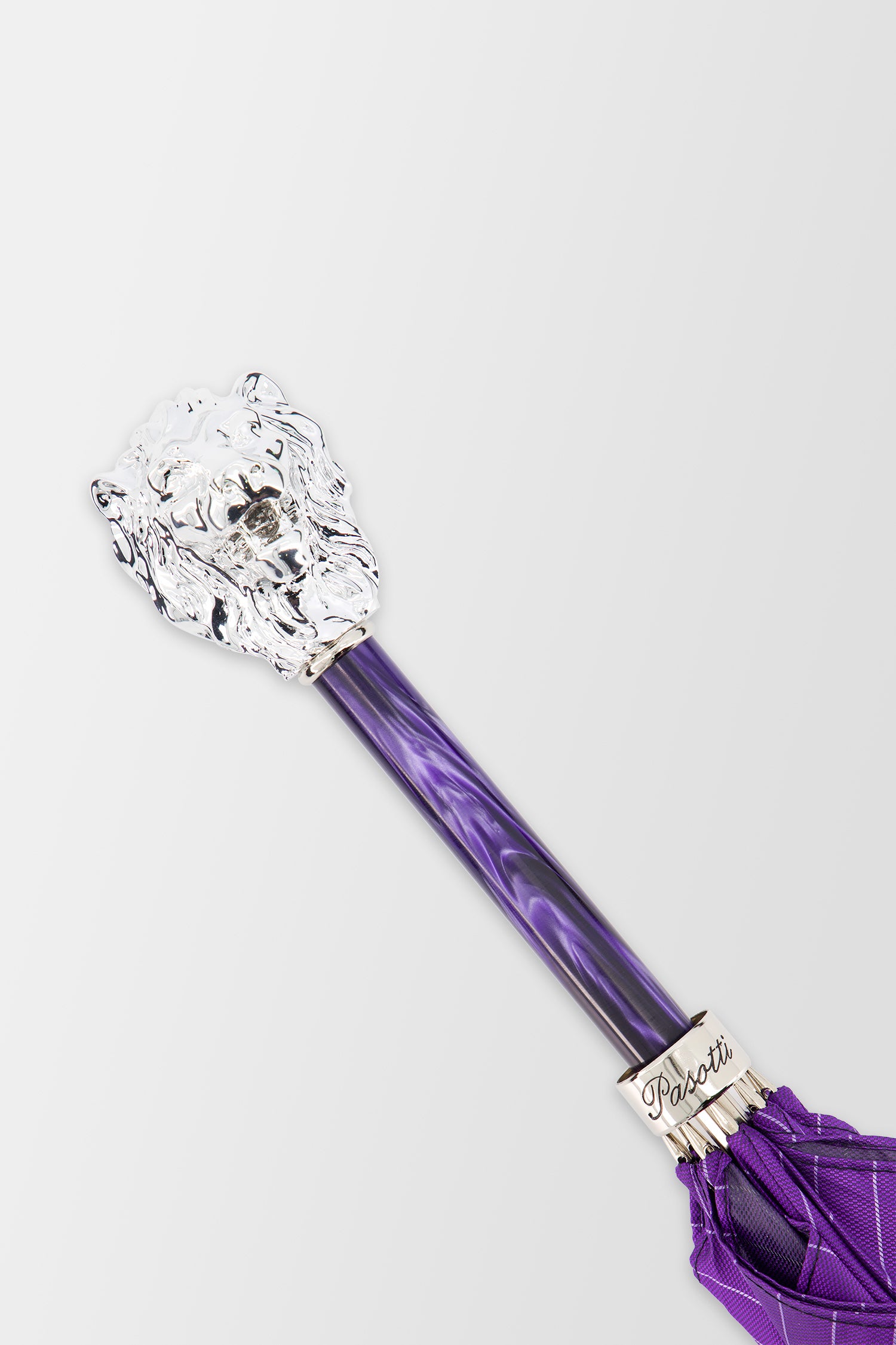 Pasotti Purple Lion Handle Umbrella