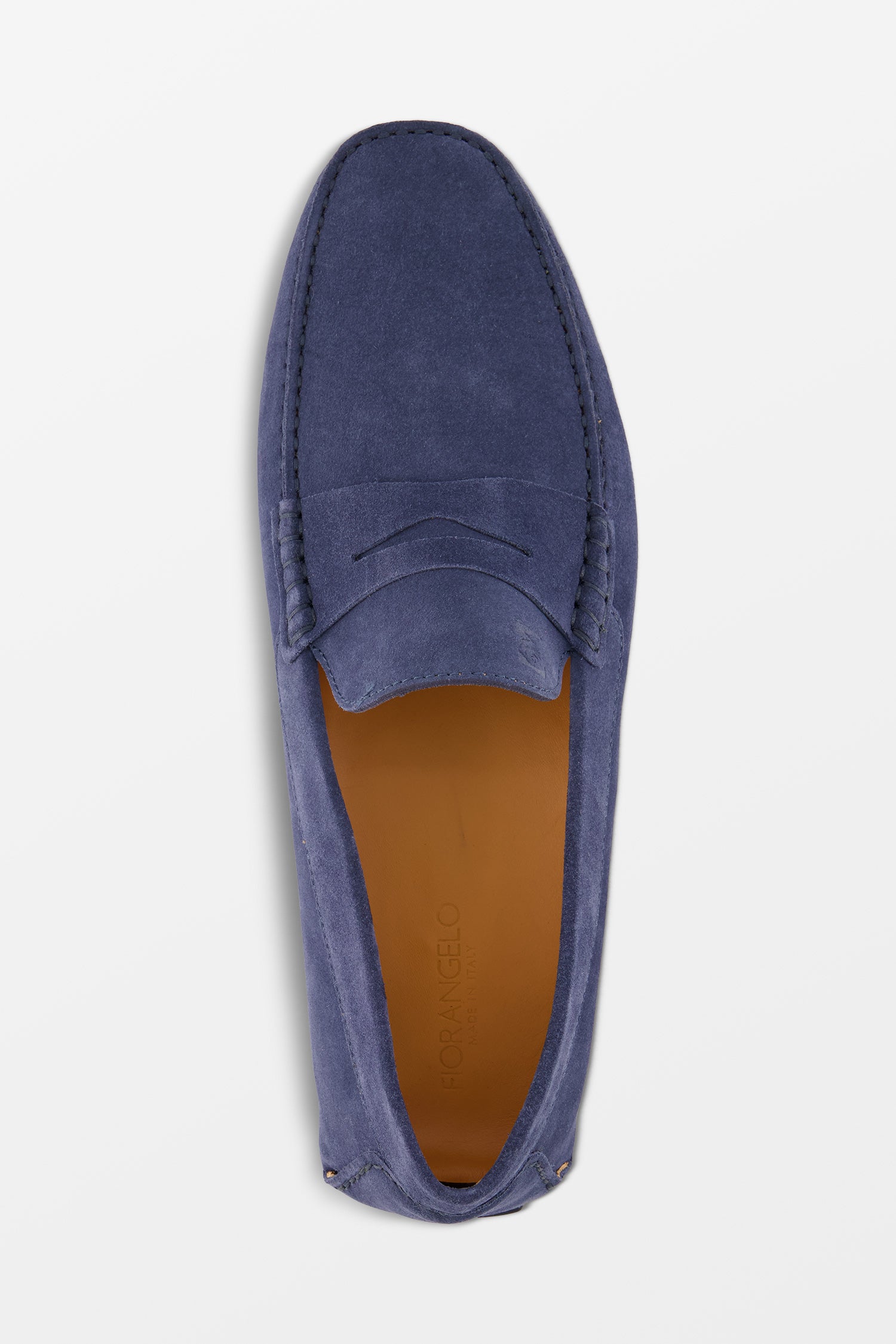 Fiorangelo Blue Velour Moccasins