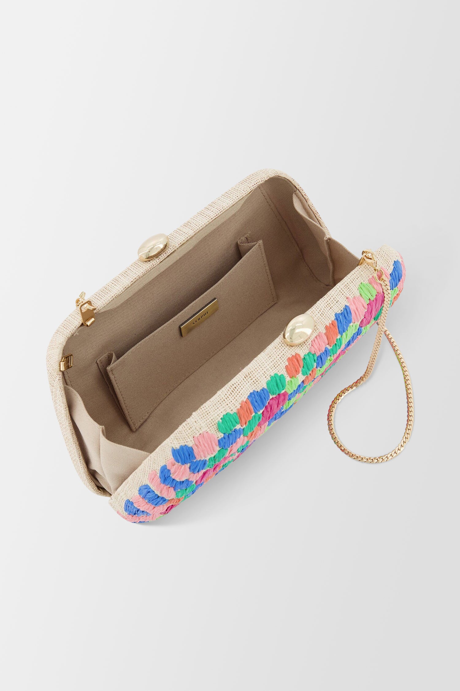 Serpui Natural/Multicolor Tina Polkadots Bag