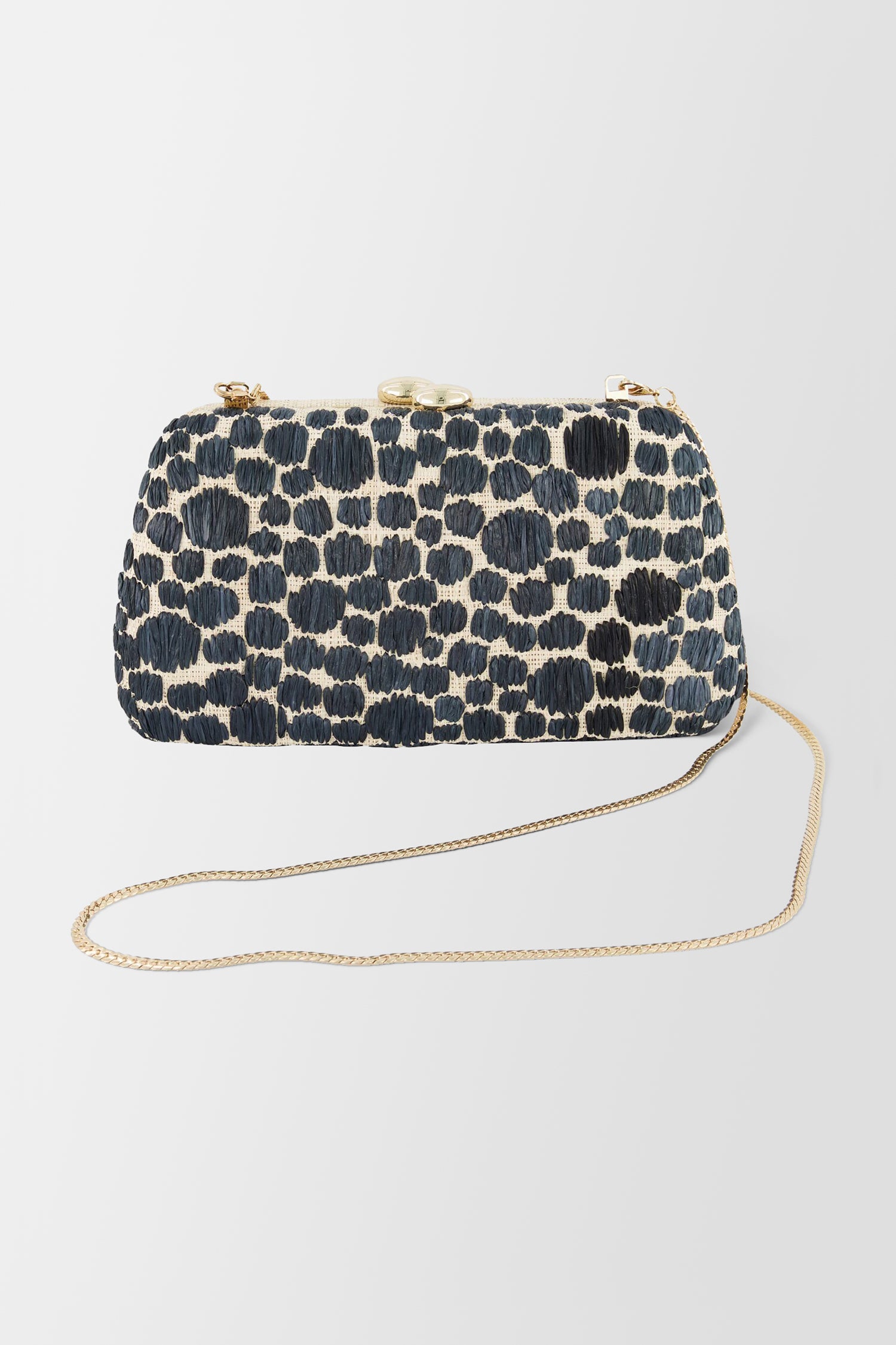 Serpui Natural/Black Tina Polkadots Bag