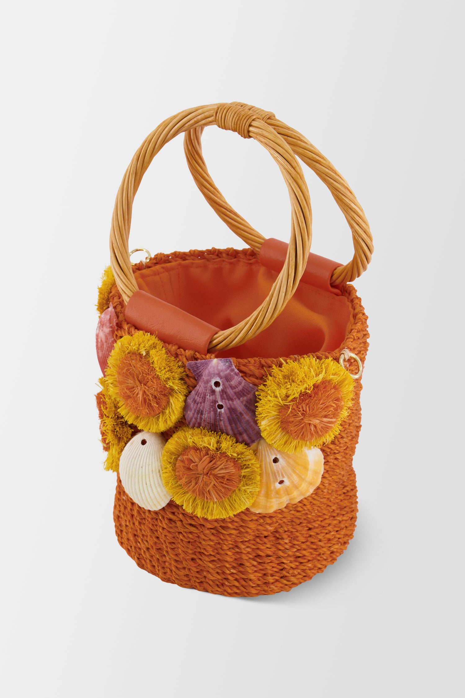 Serpui Orange Lauren Shell Mini Tote
