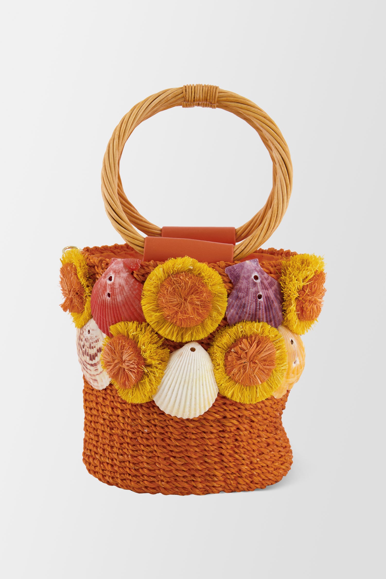 Serpui Orange Lauren Shell Mini Tote