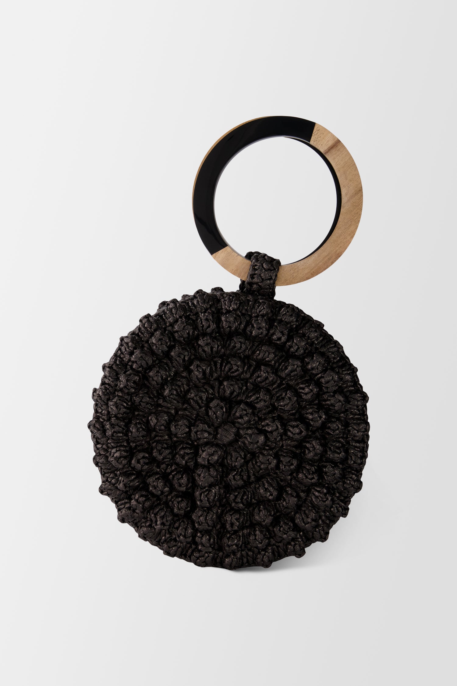 Serpui Black Serena Popcorn Handbag