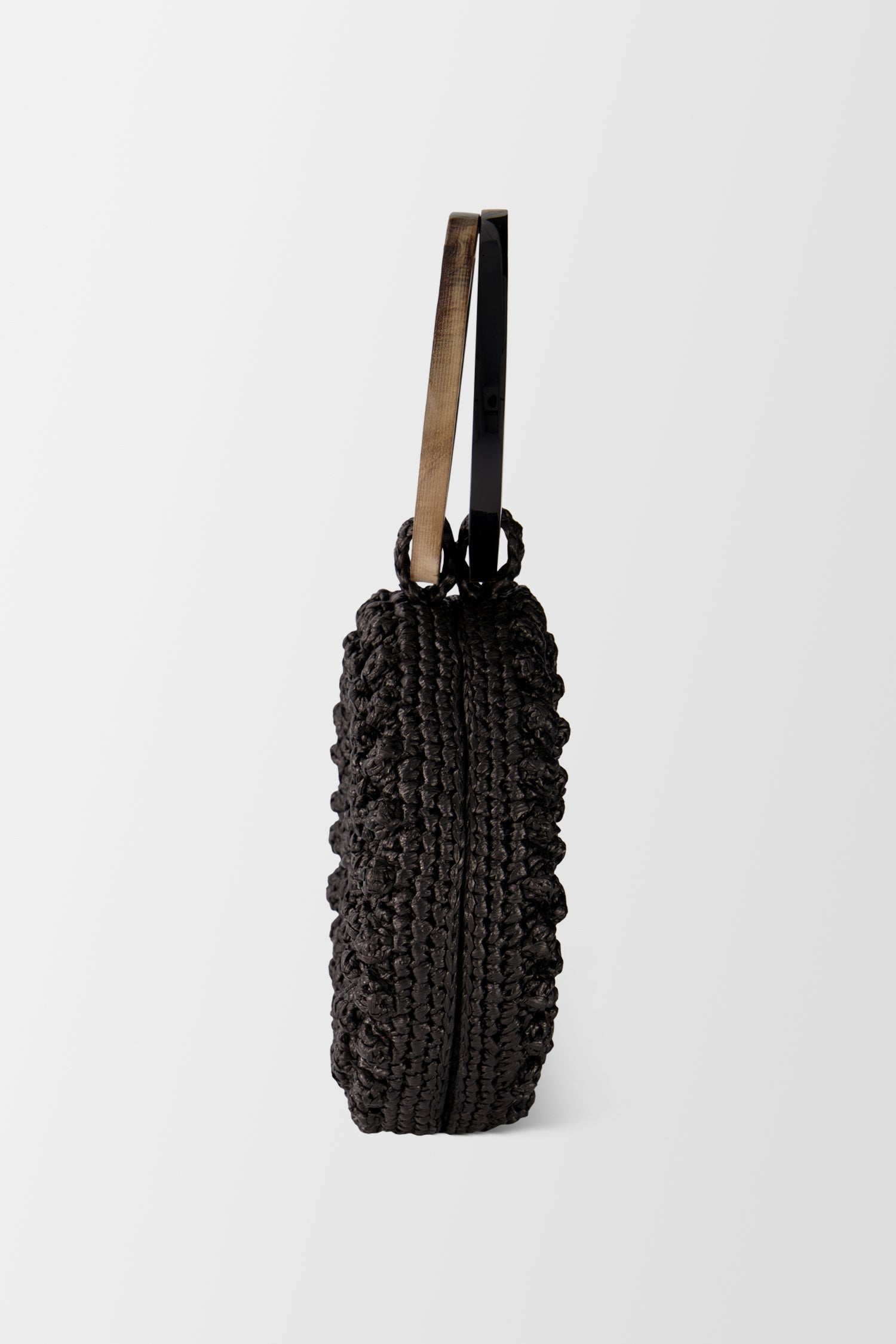 Serpui Black Serena Popcorn Handbag