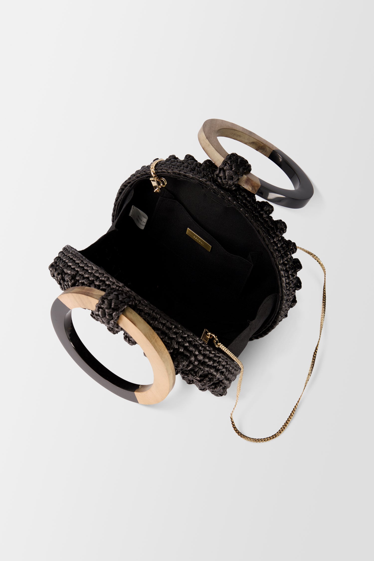 Serpui Black Serena Popcorn Handbag