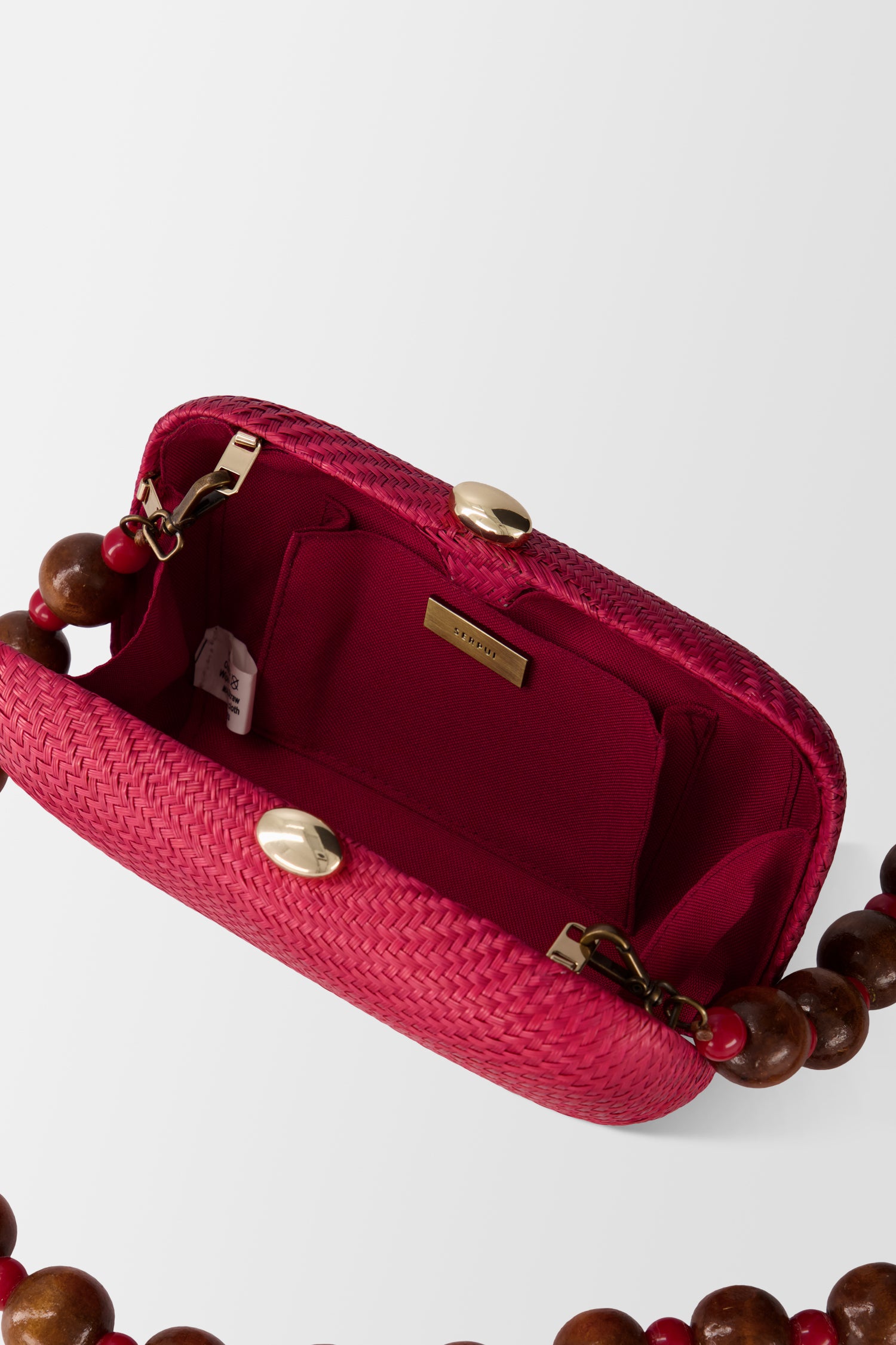 Serpui Burgundy Karolyn Bun Clutch
