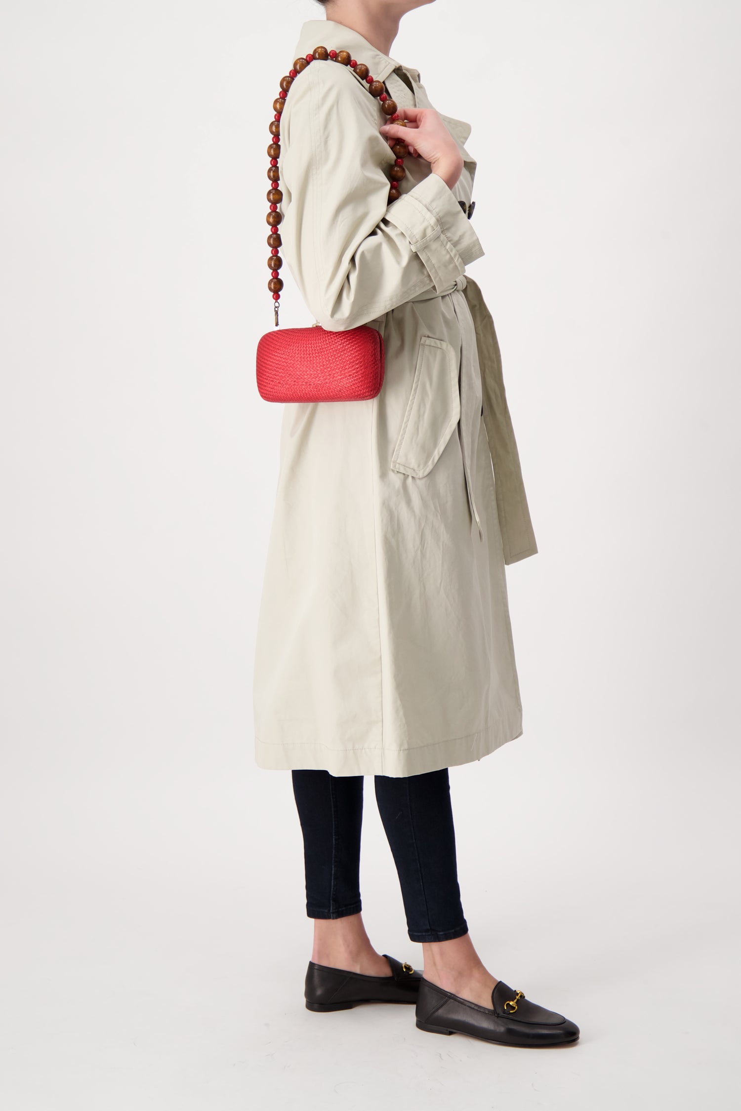 Serpui Burgundy Karolyn Bun Clutch