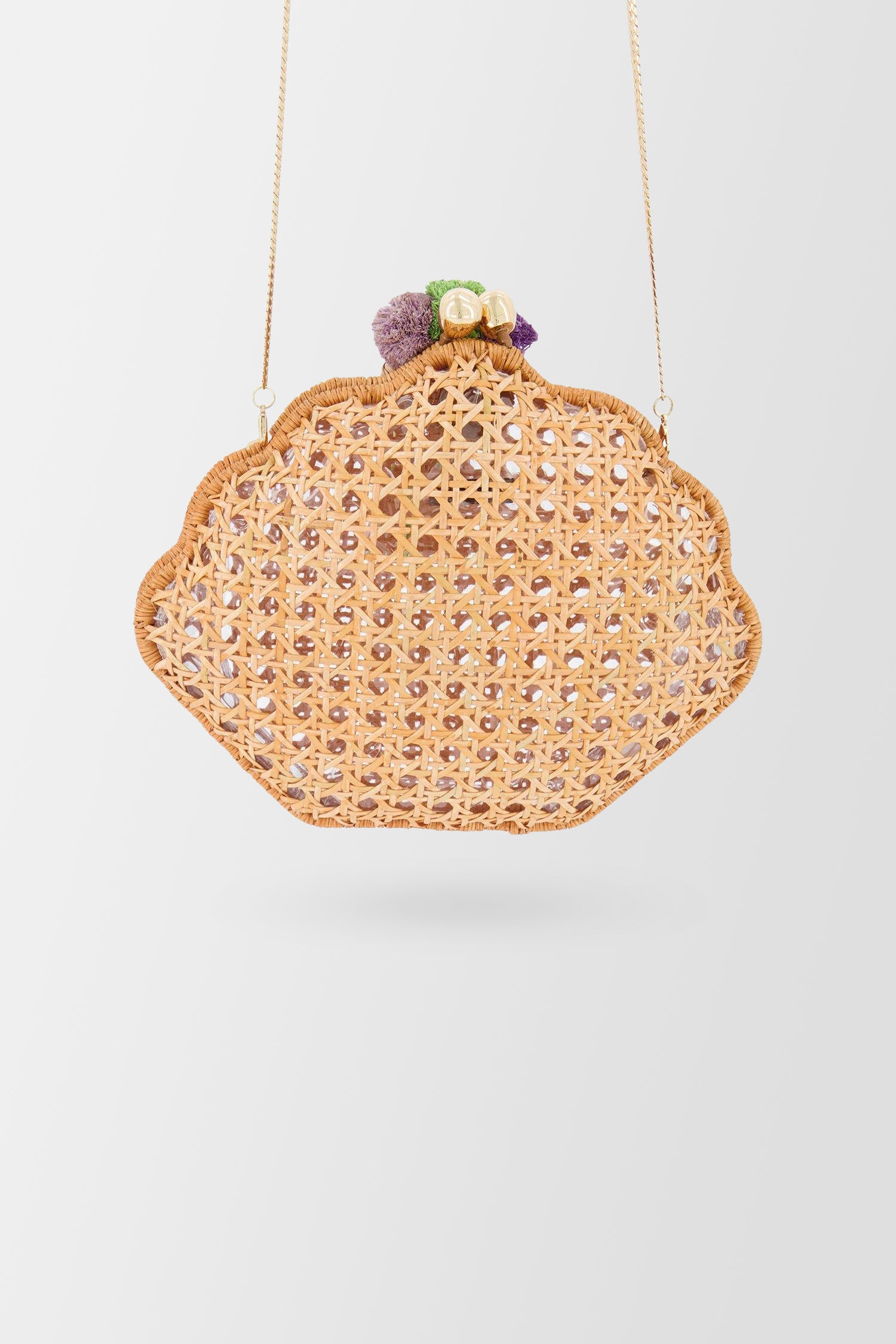 Serpui Light Honey Bela Shell Clutch