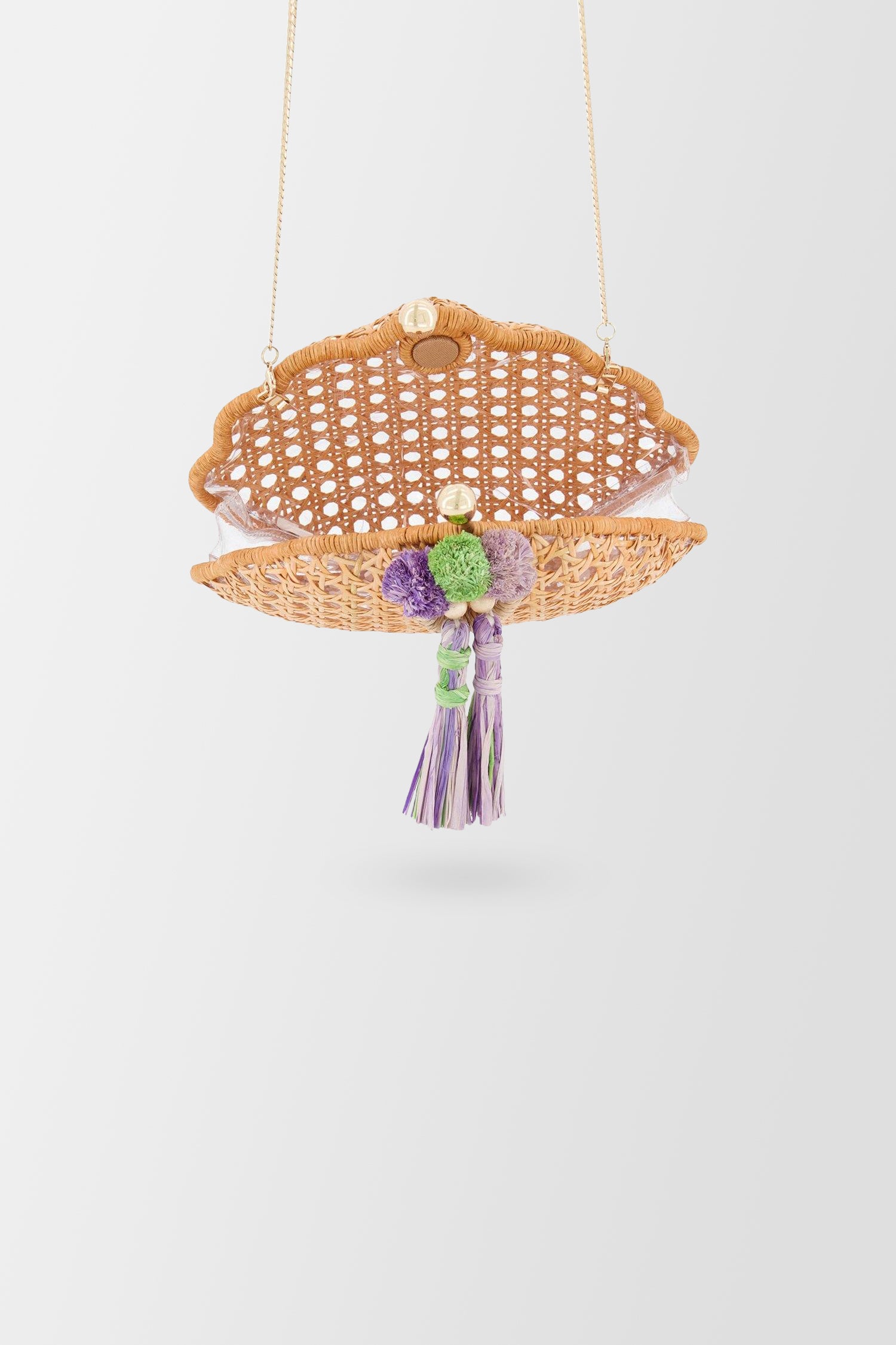 Serpui Light Honey Bela Shell Clutch