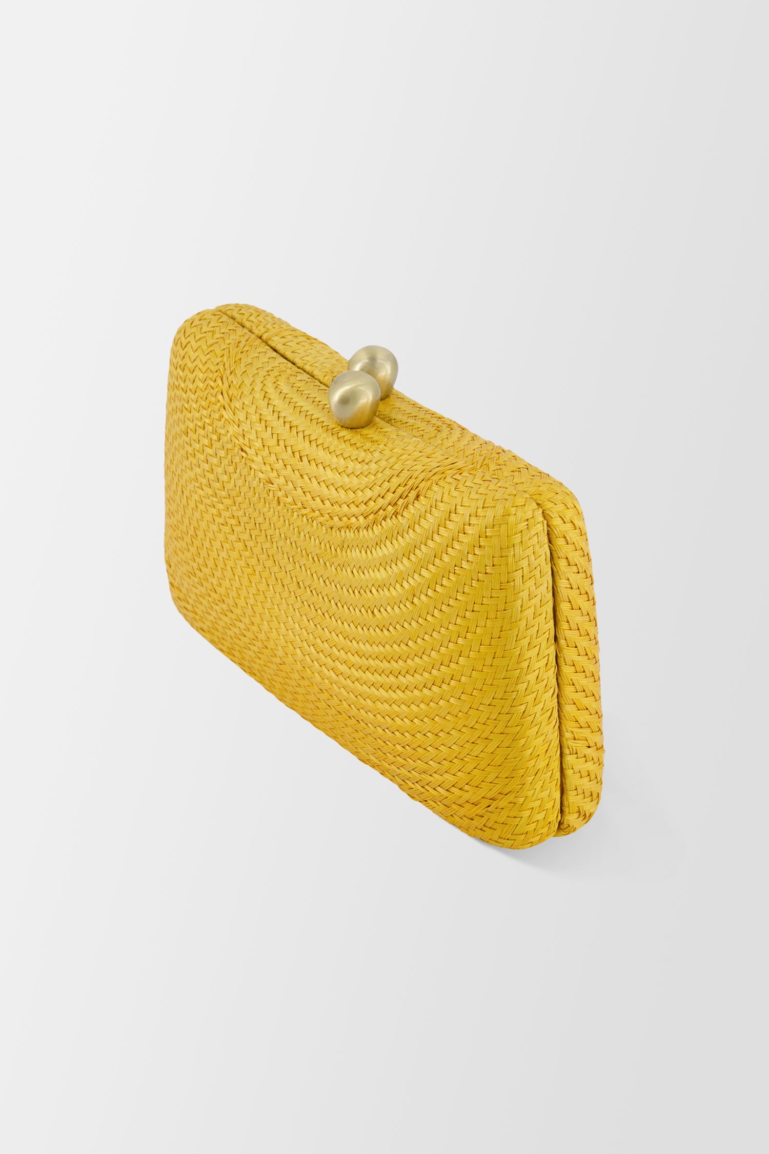 Serpui Yellow Charlotte Bun Clutch