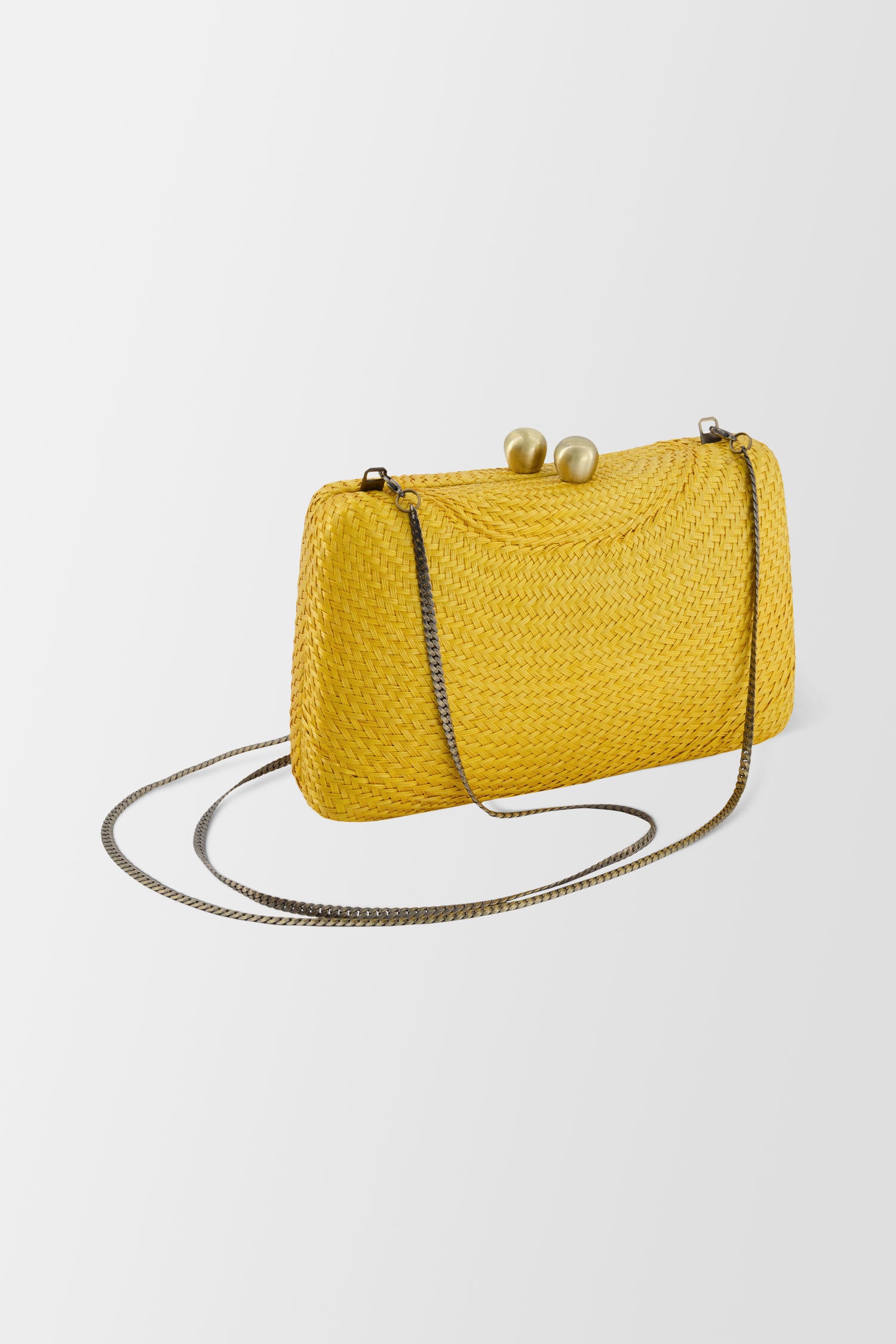 Serpui Yellow Charlotte Bun Clutch