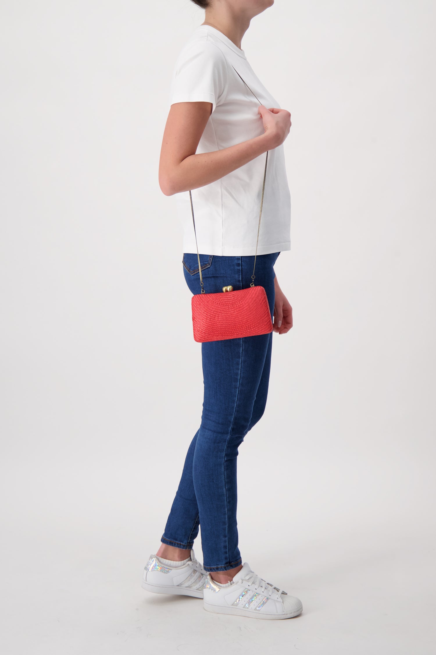 Serpui Red Charlotte Bun Clutch