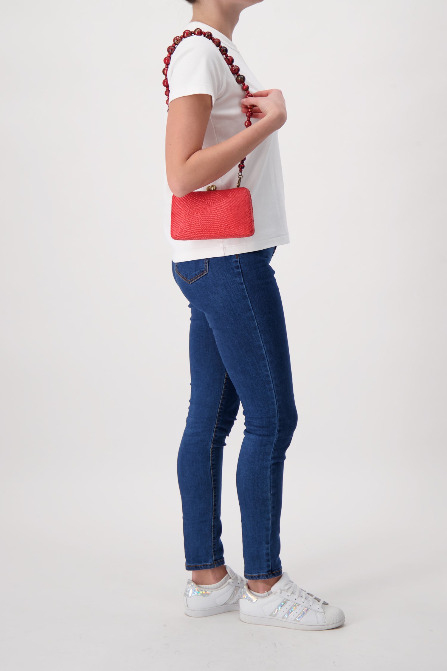 Serpui Red Charlotte Bun Clutch