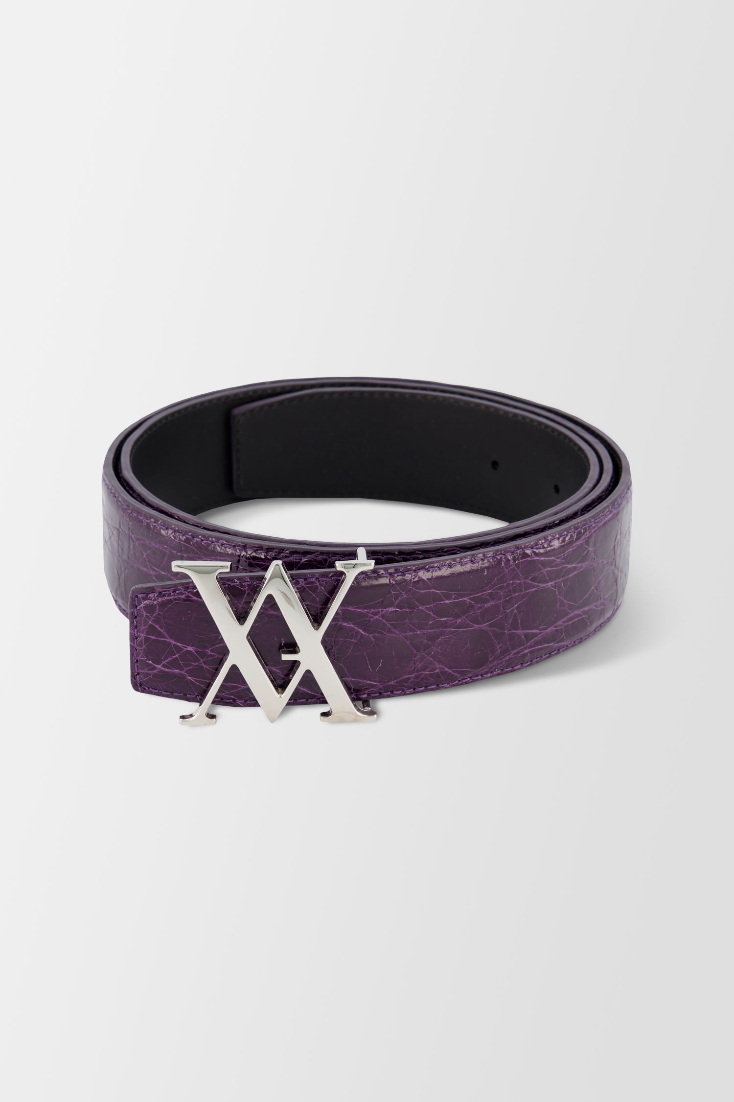 Artioli Purple Caiman Belt