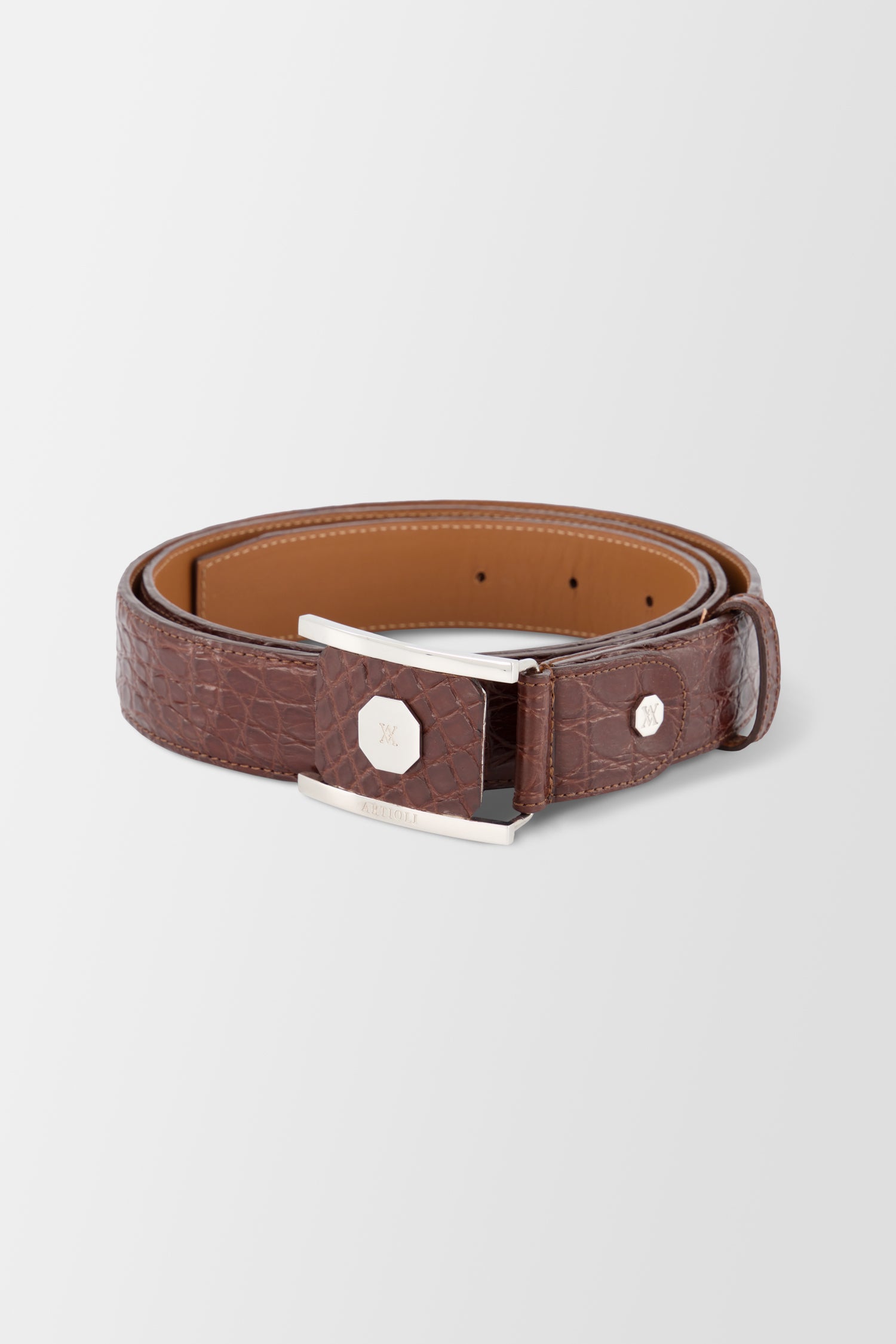 Artioli Brown Sport Rust Caiman Belt