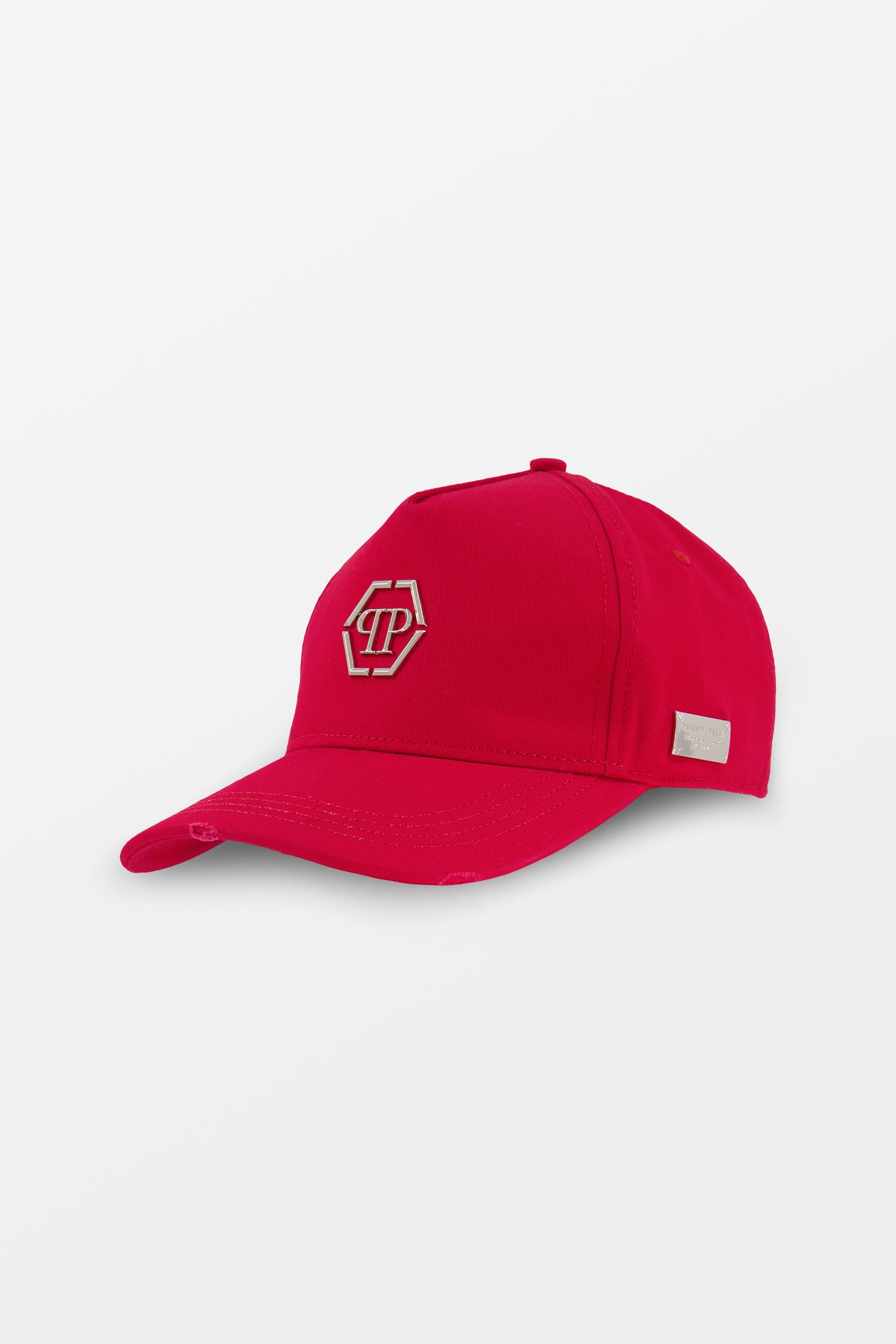 Philipp Plein Red Metal Hexagon Cap