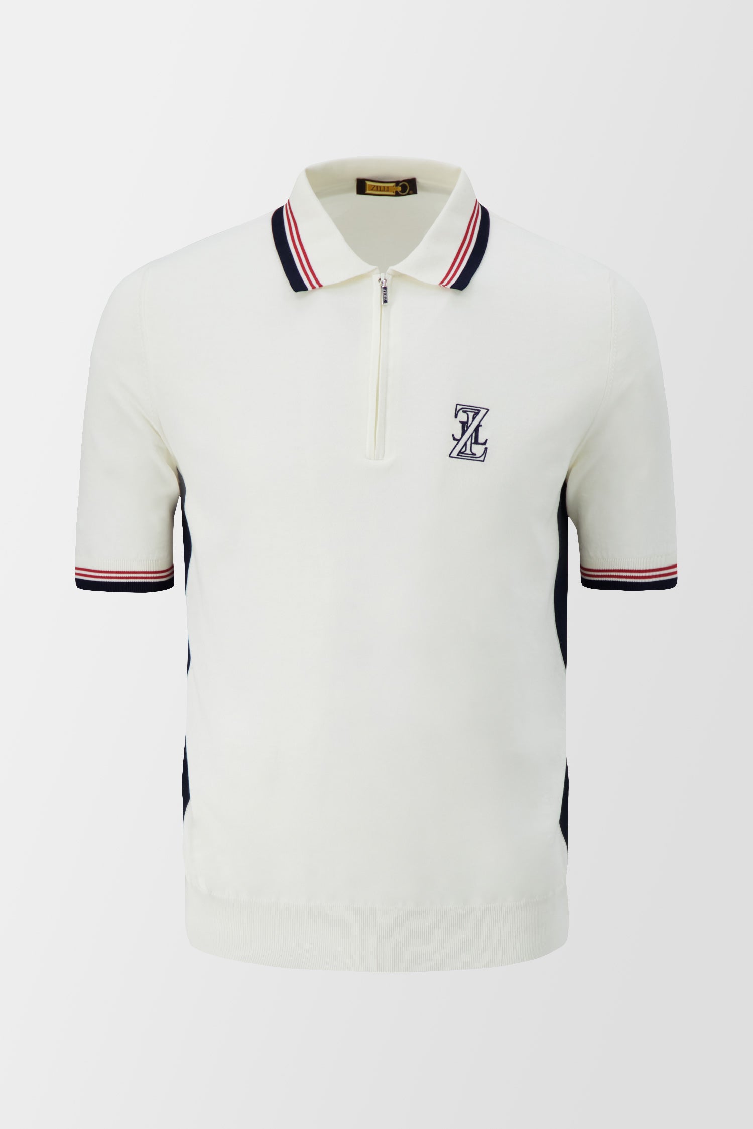 Zilli White Zip Polo