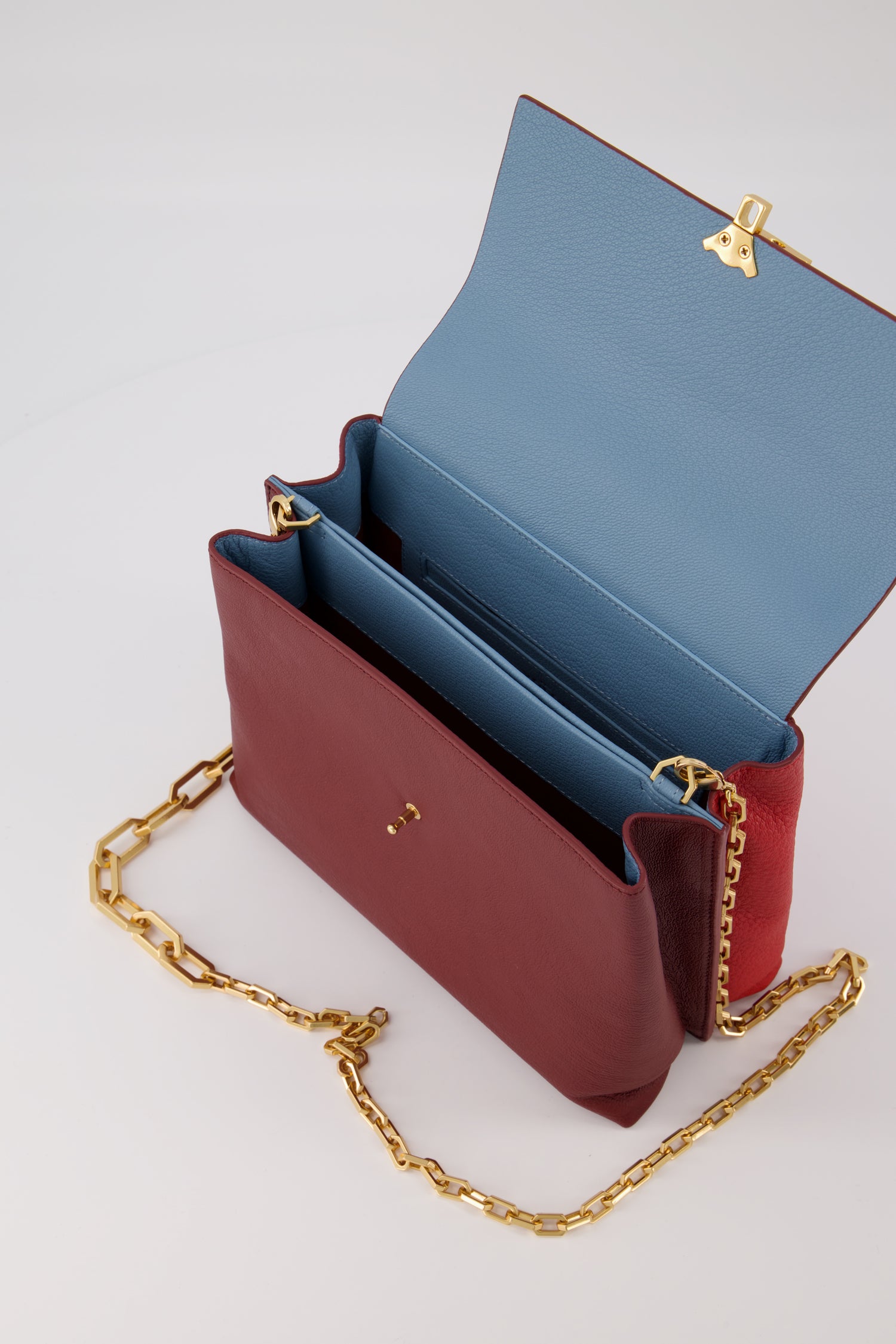The Volon Brown/Red PO Day Bag