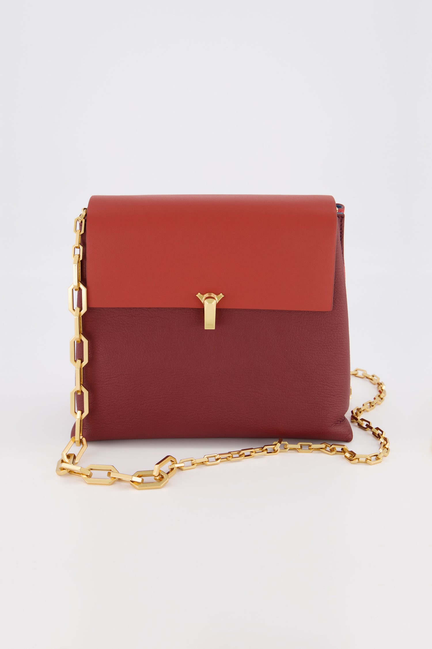 The Volon Brown/Red PO Day Bag