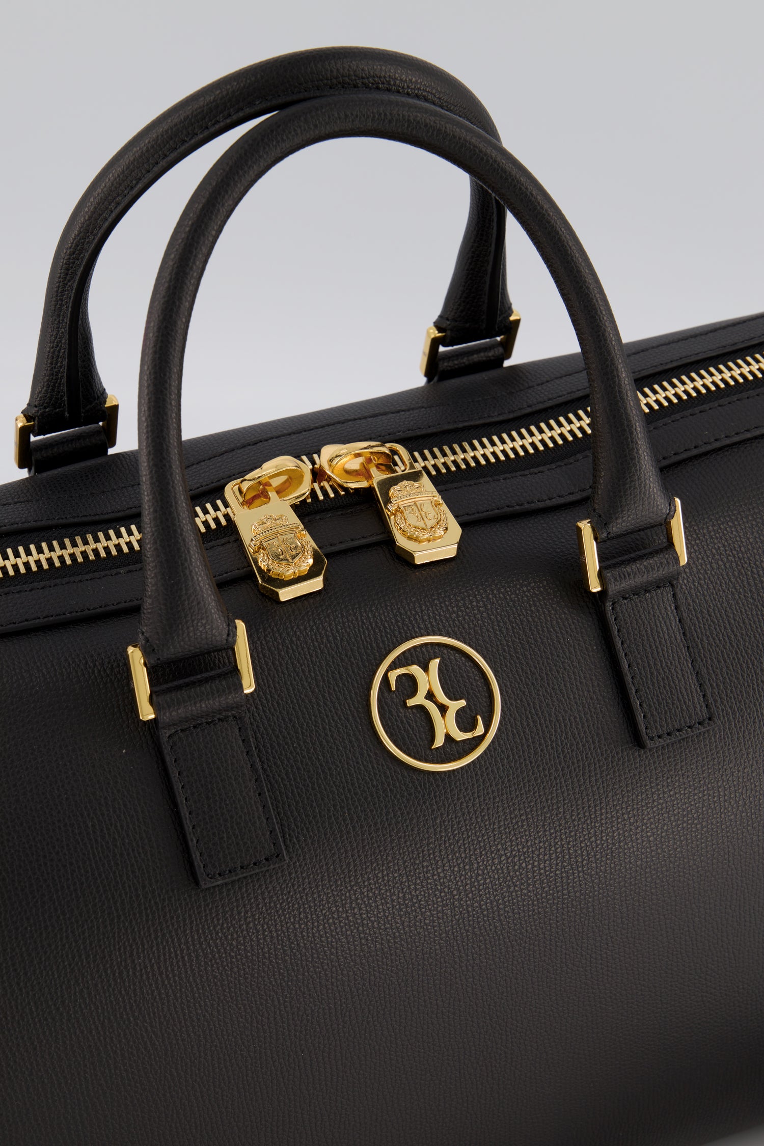 Billionaire Black/Gold Medium Travel Double B Bag