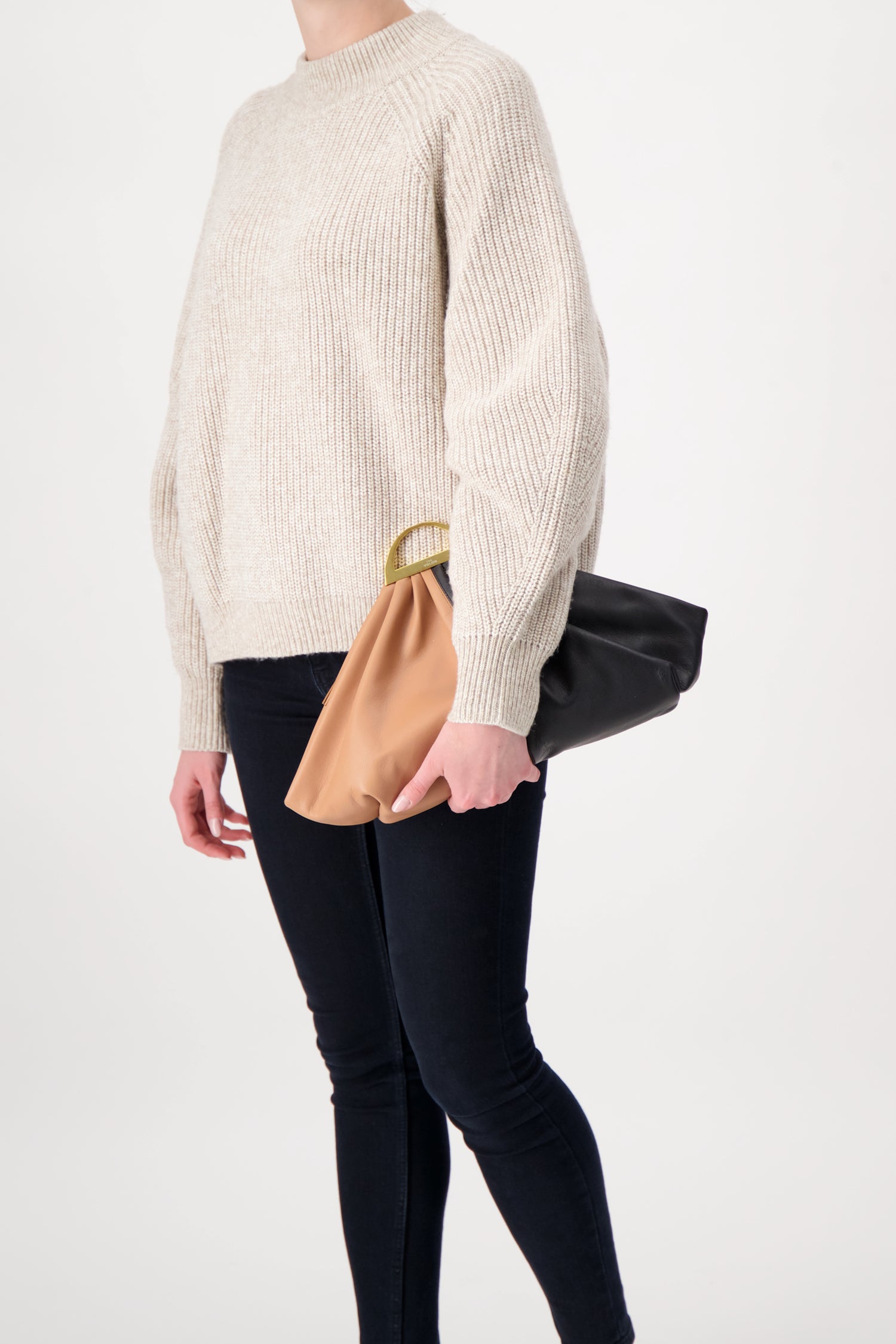 The Volon Maple/ Black Gabi Handbag