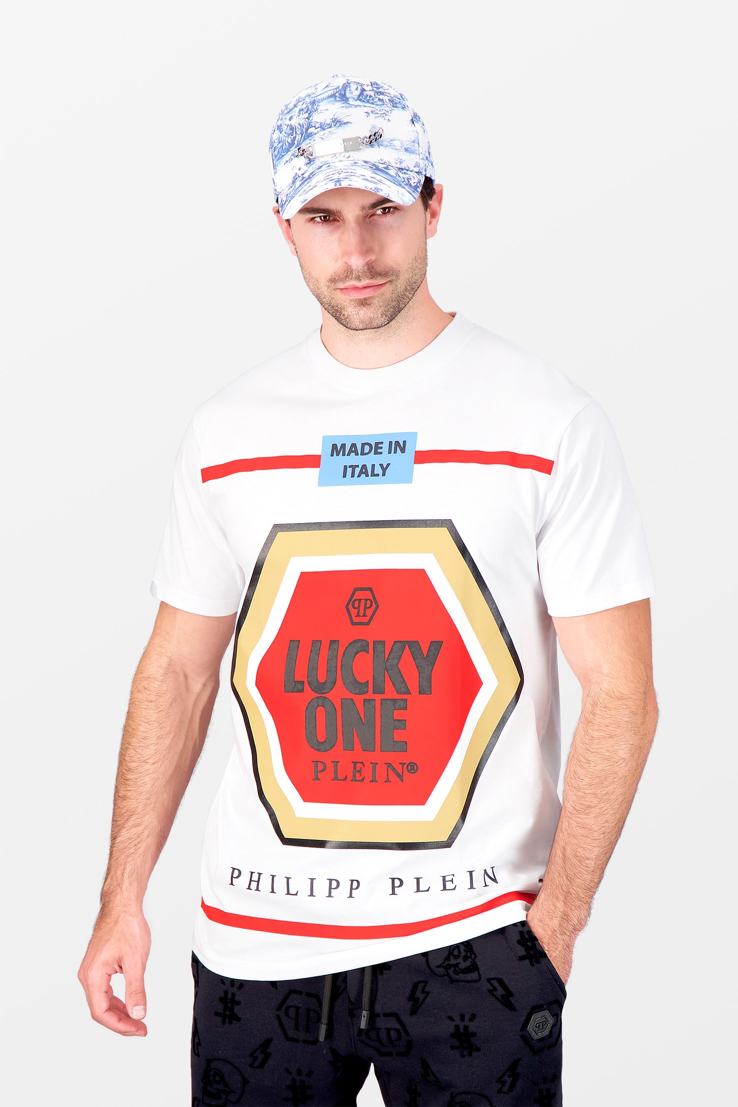 Philipp Plein White Lucky One T-Shirt