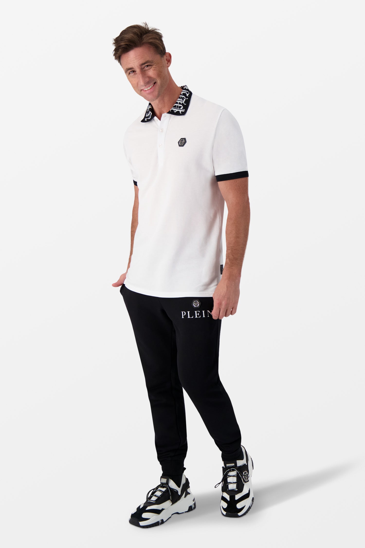 Philipp Plein White Short-Sleeve Polo