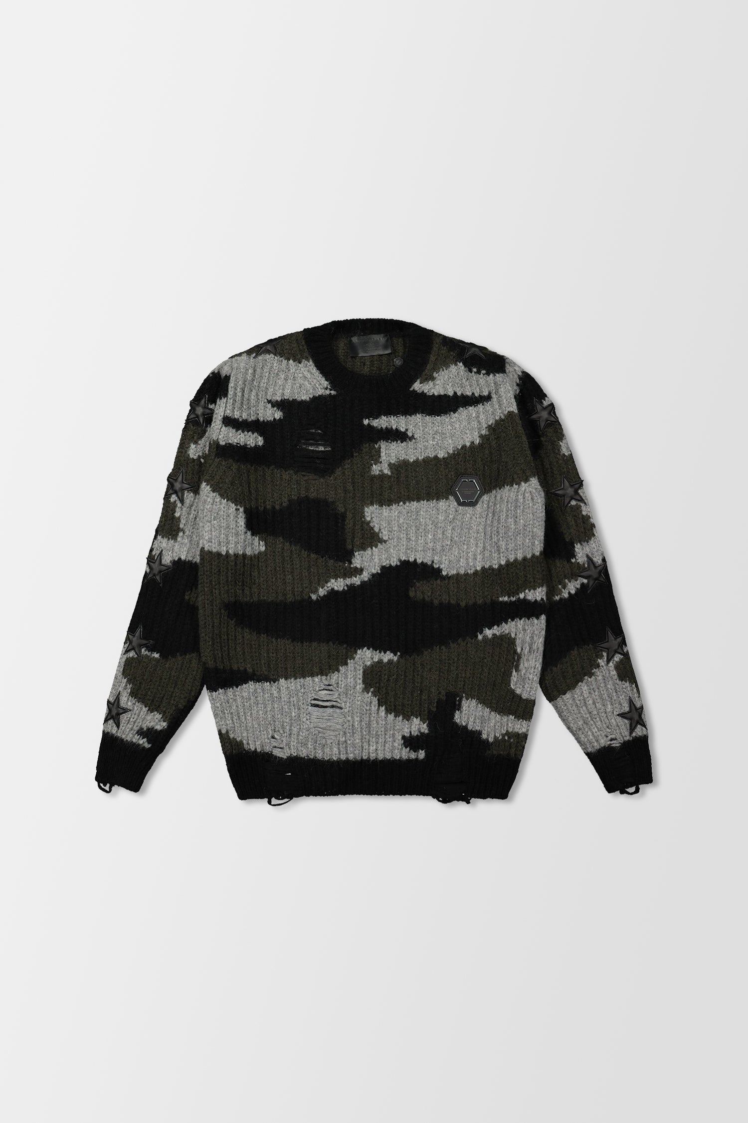 Philipp Plein Round Neck LS Stars Pullover