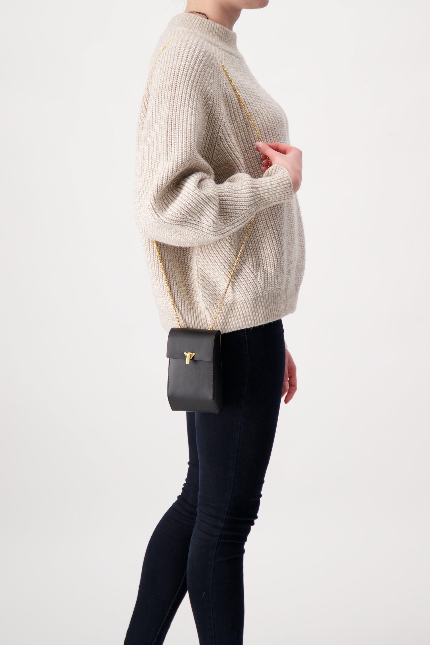 The Volon Black Phone Case Bag