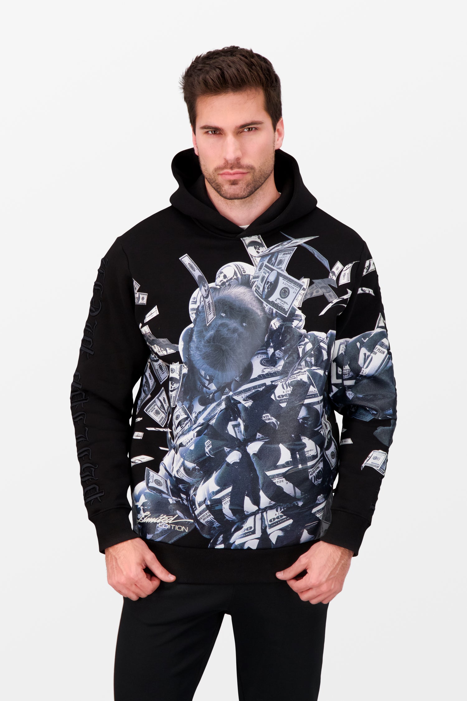 Philipp Plein Limited Black Dollar Hoodie