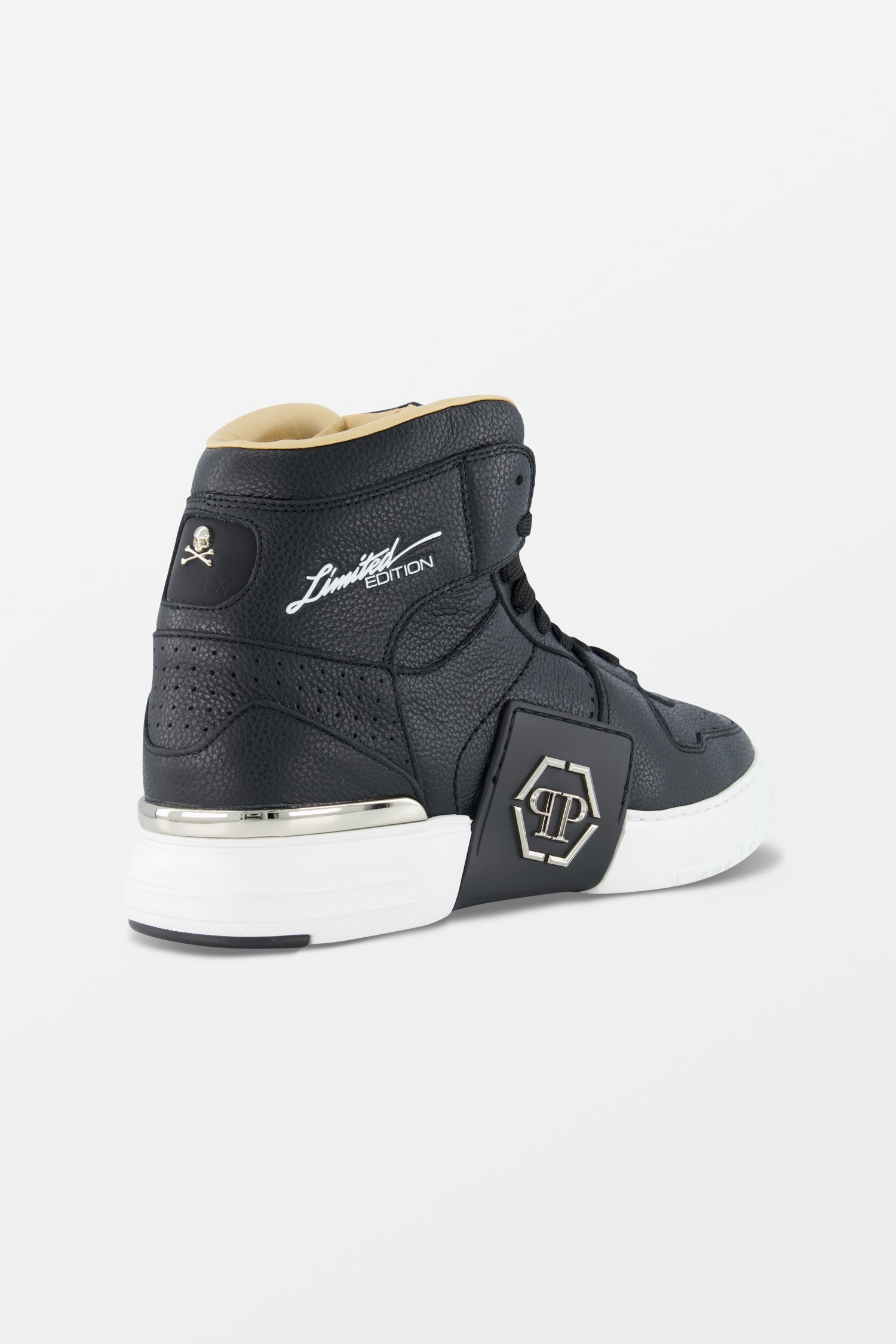 Philipp Plein Black Hi-Top Hexagon Sneakers