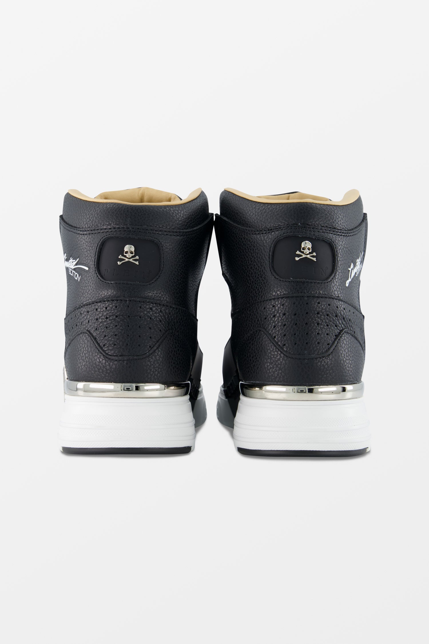 Philipp Plein Black Hi-Top Hexagon Sneakers