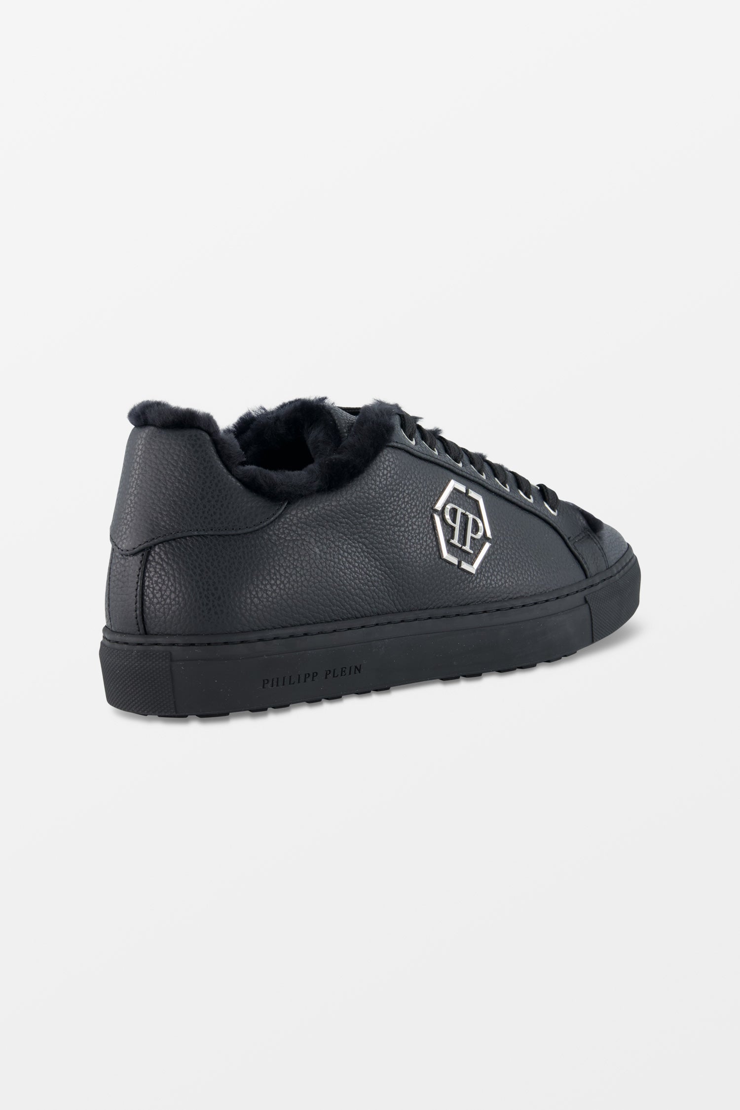 Philipp Plein Black Lo-Top Hexagon Sneakers