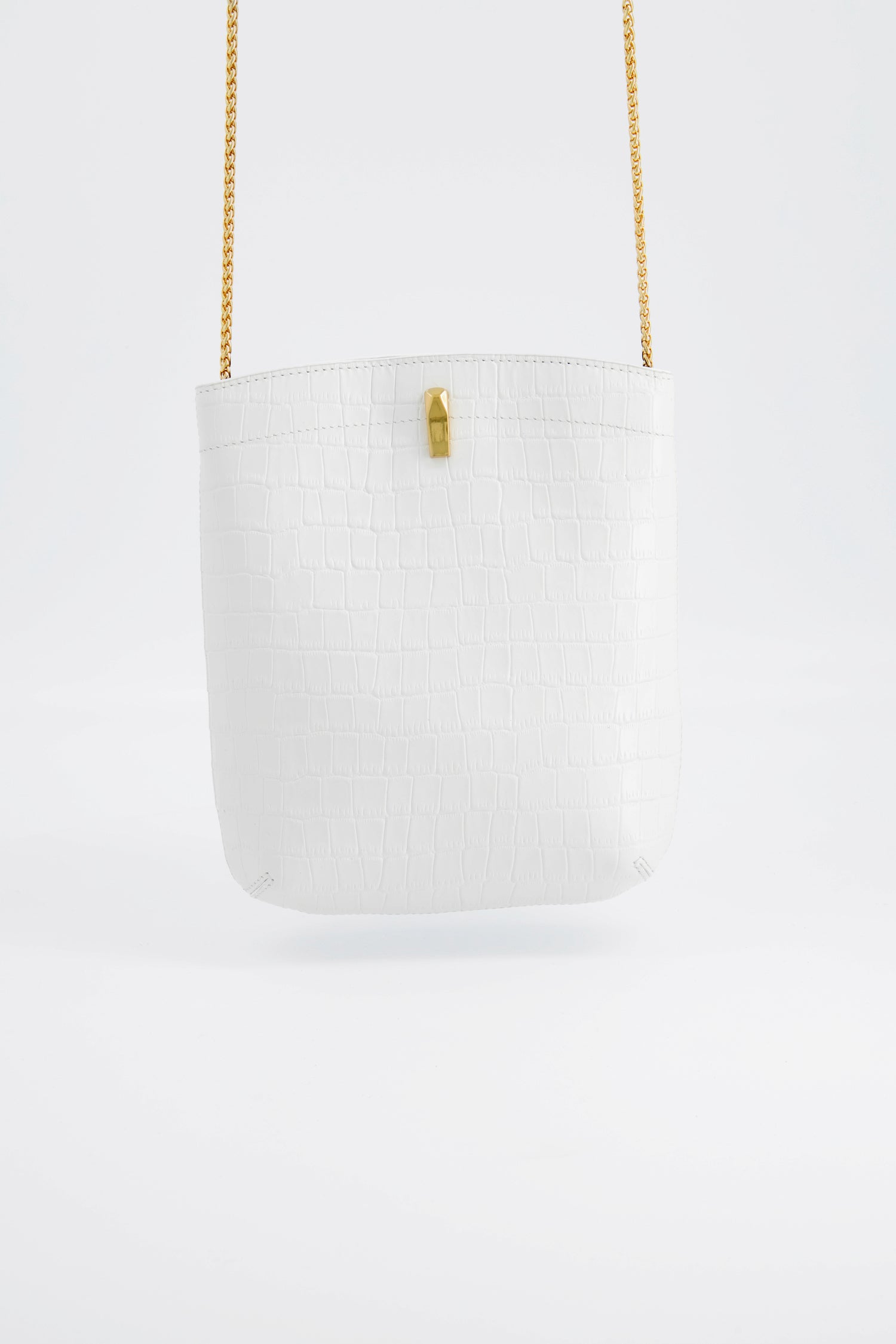 The Volon White E.Z. Carry Croco-Embossed Bag