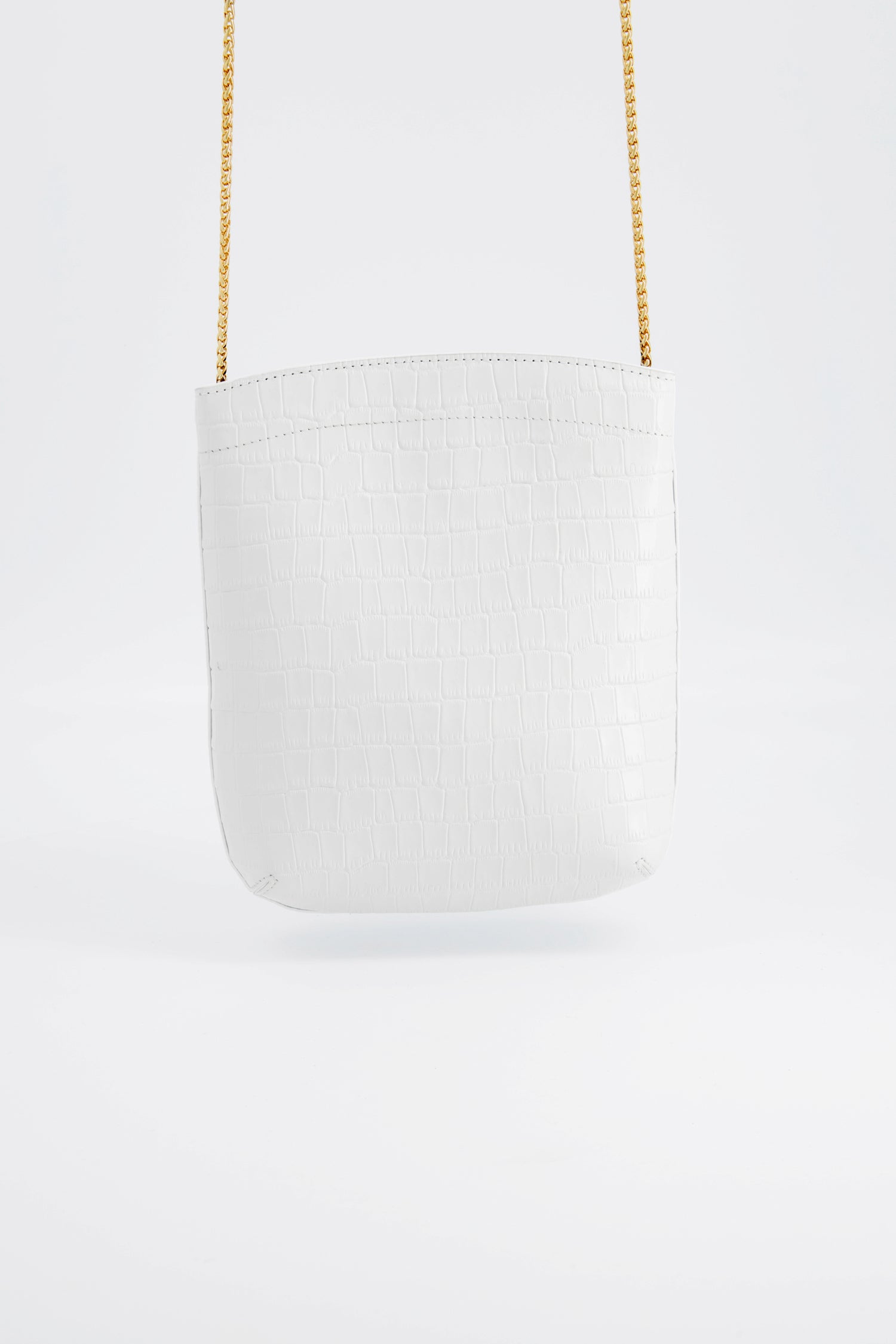The Volon White E.Z. Carry Croco-Embossed Bag