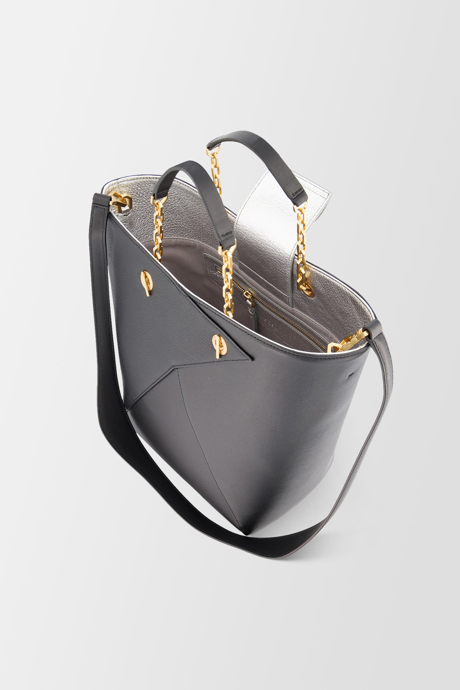 The Volon Black Mani Shopper Bag