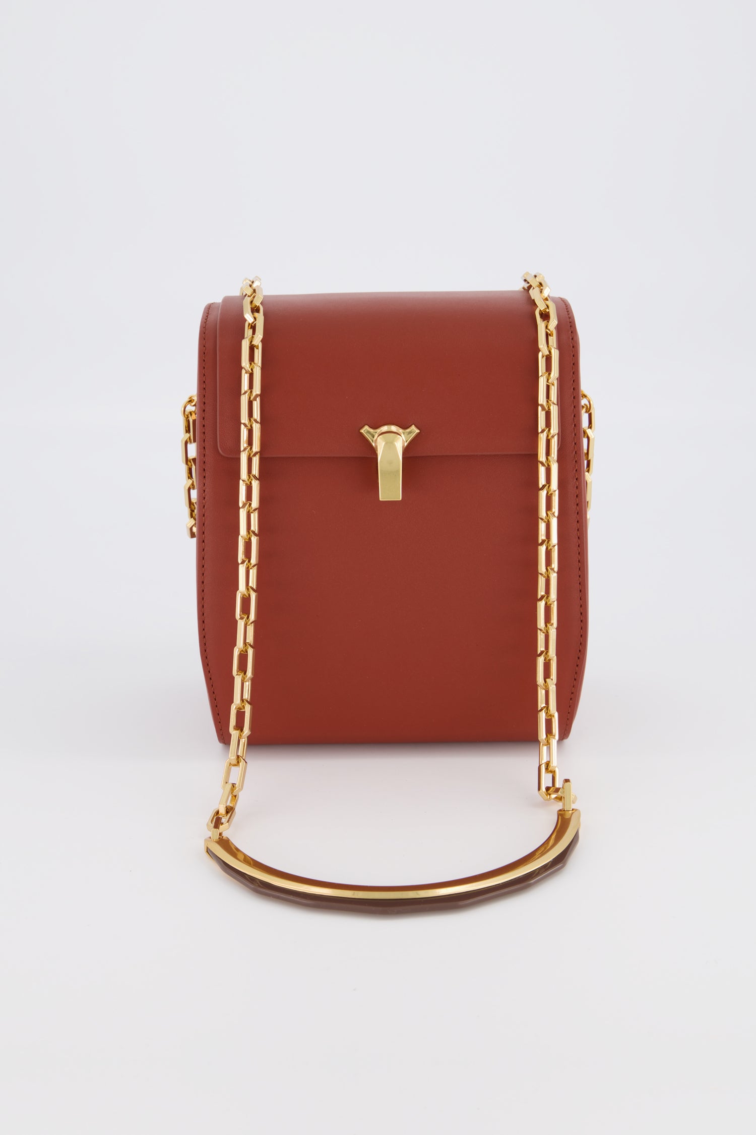The Volon Tan PO Leather Box Bag