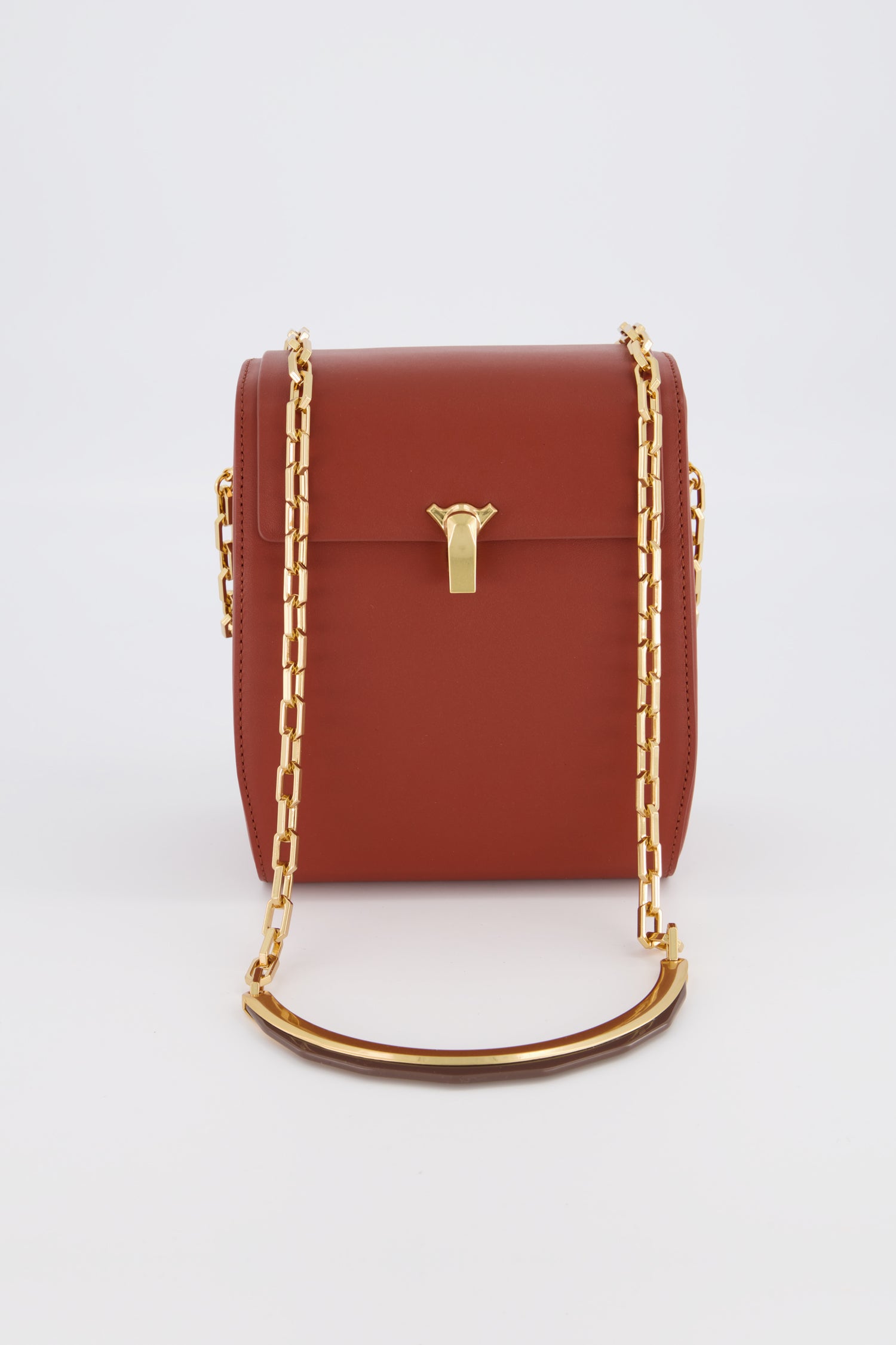 The Volon Tan PO Leather Box Bag
