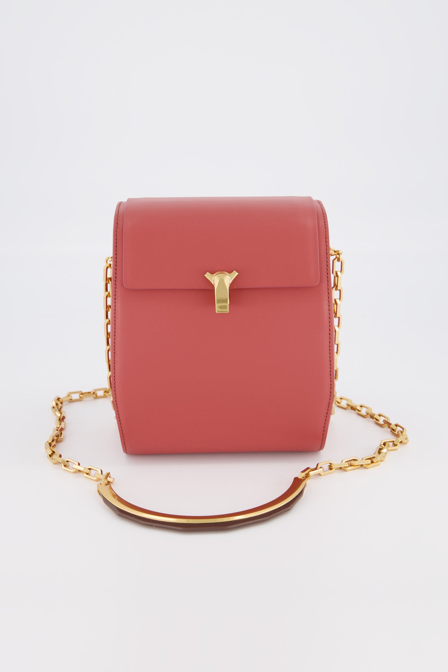 The Volon Pink PO Leather Box Bag