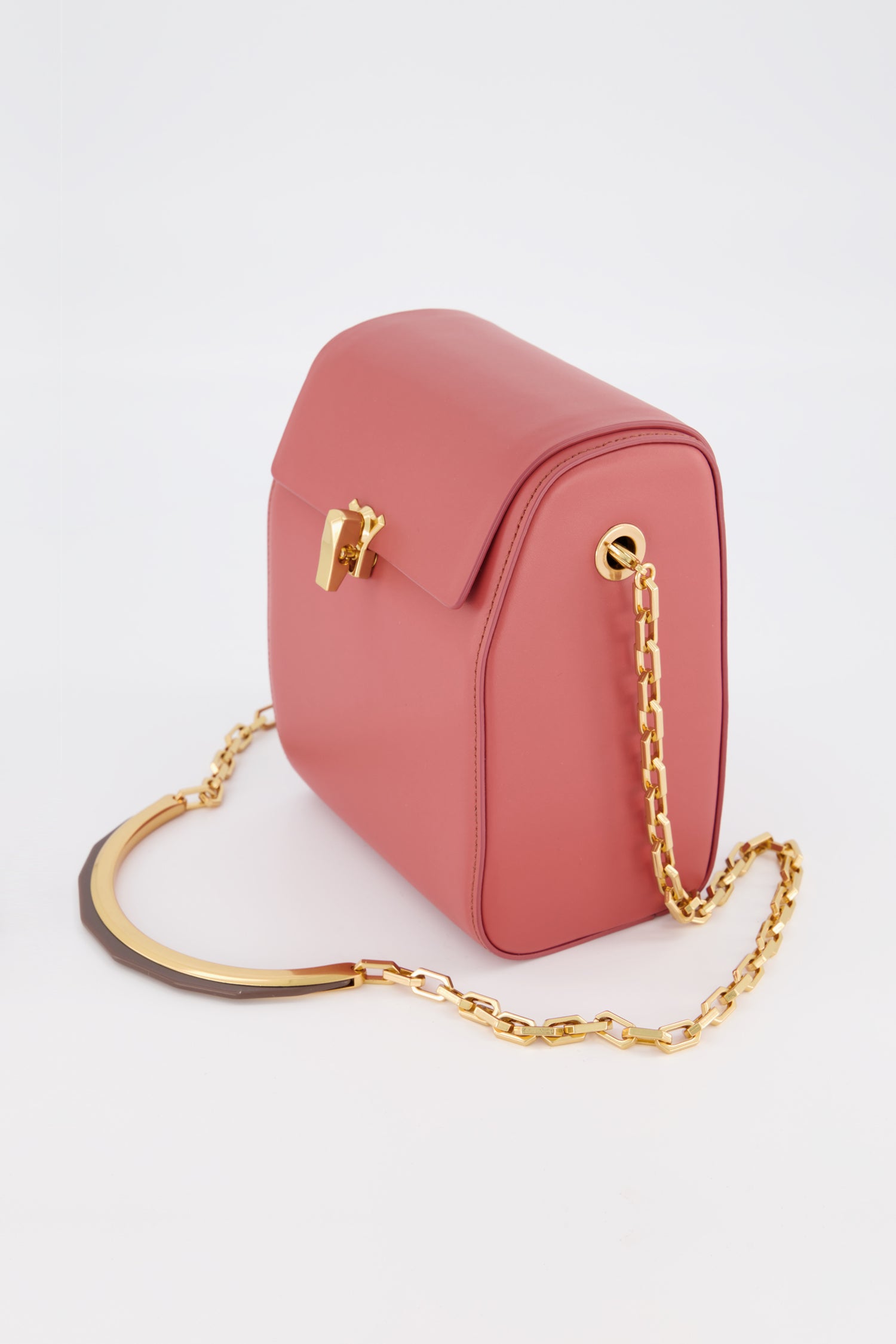 The Volon Pink PO Leather Box Bag