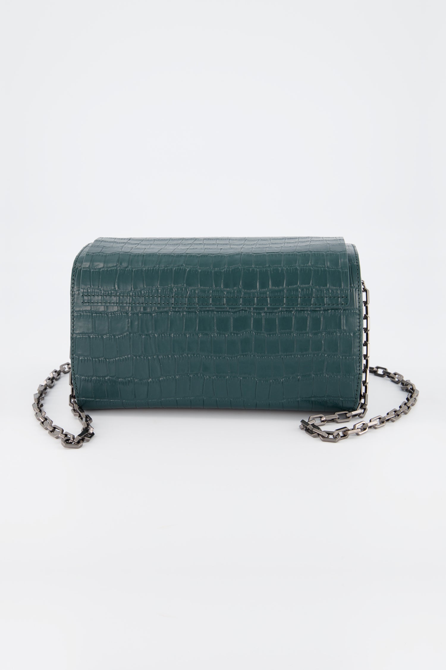 The Volon Forest Crocodile Print PO Trunk Bag