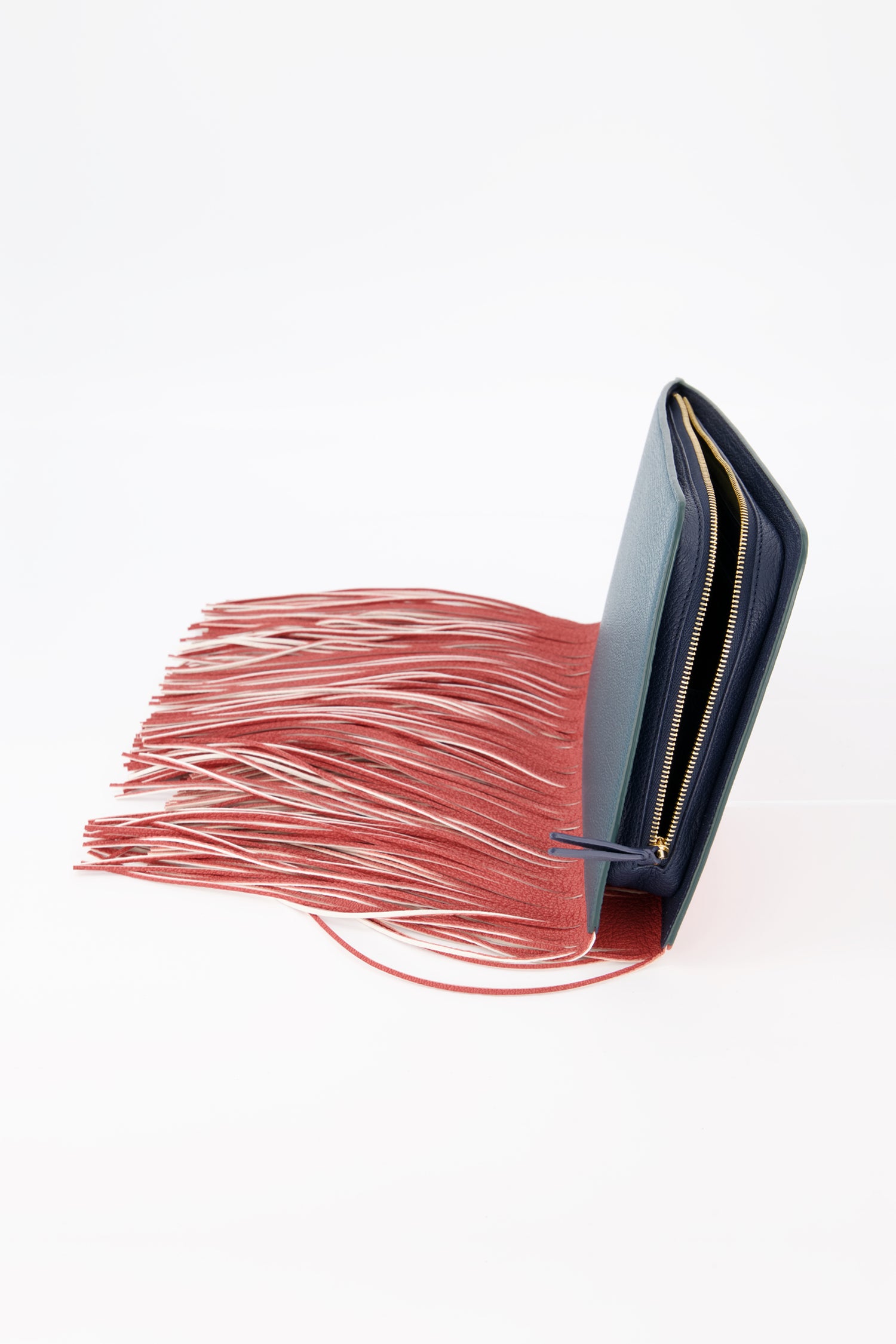 The Volon Forest Dia Fringed Clutch