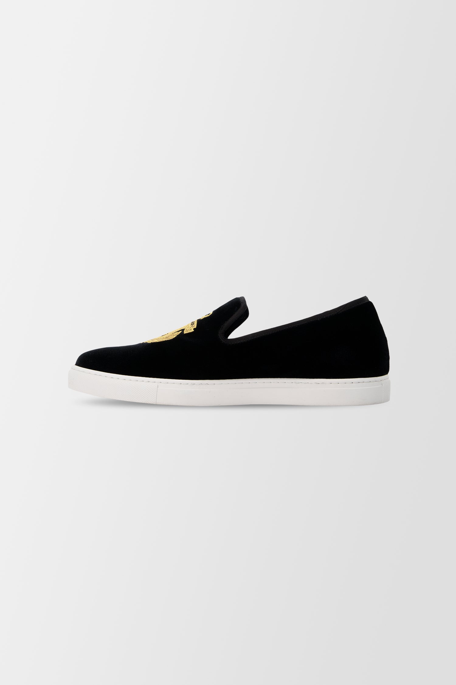 Billionaire Black Gold Crest Loafers