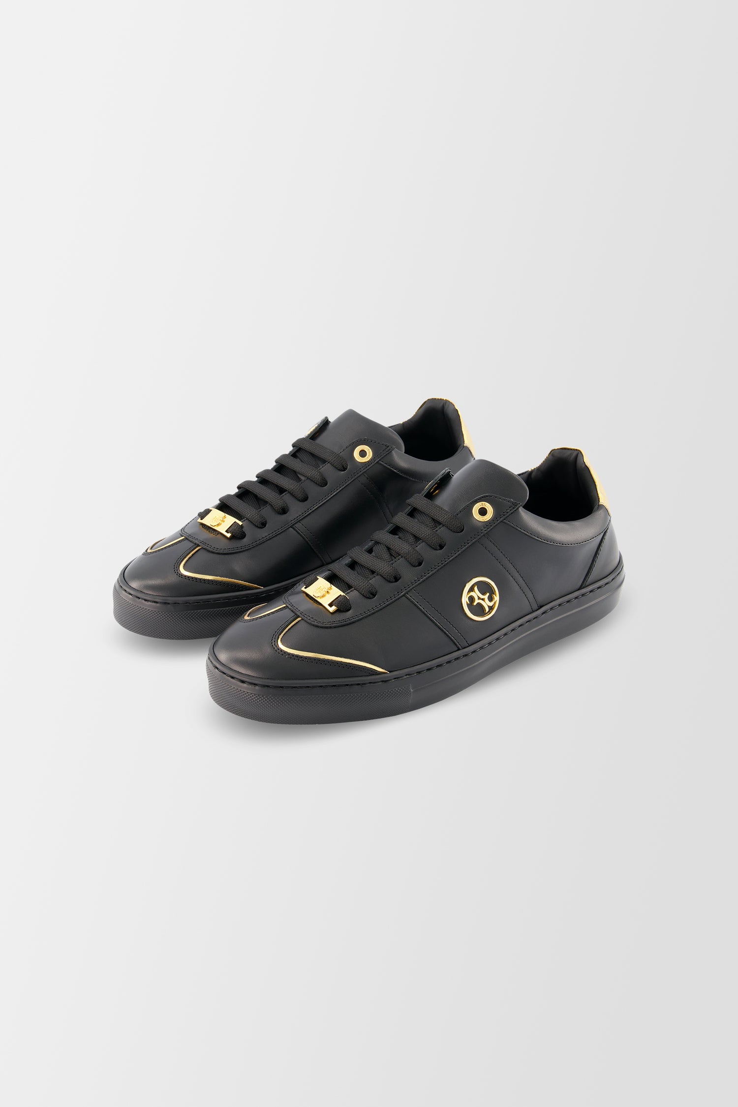 Billionaire Black/Gold Sneakers