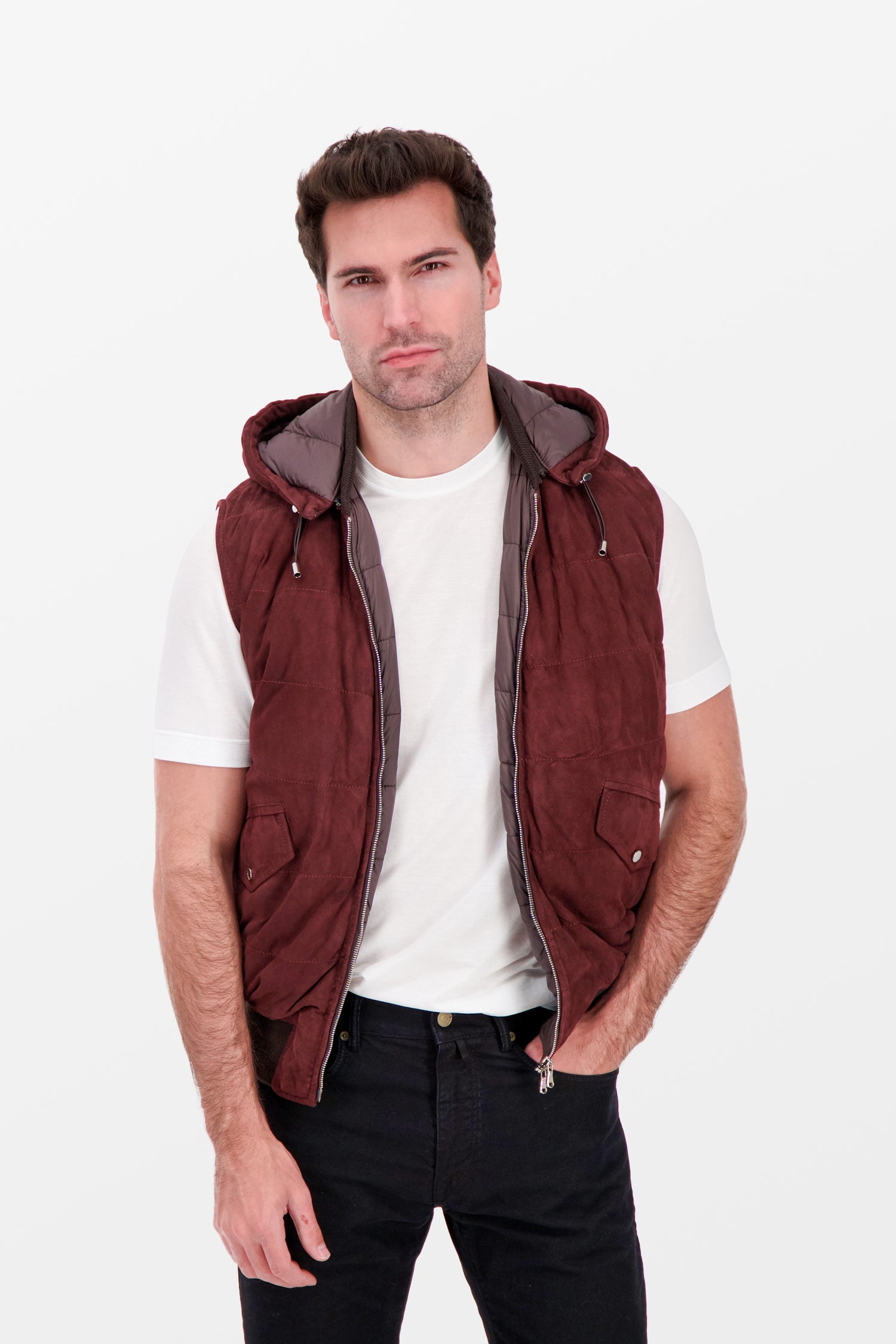 Barba Napoli Burgundy Barba Skate Vest