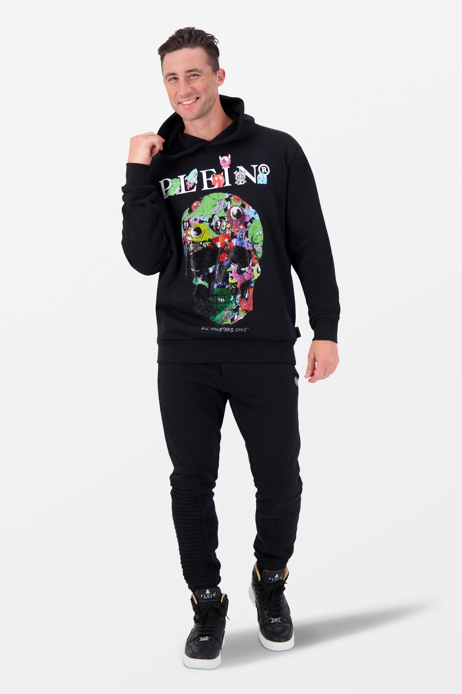 Philipp Plein Black Monsters Hoodie