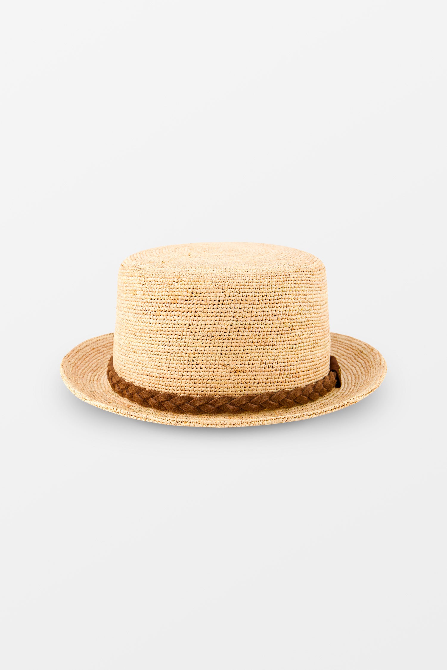 Borsalino Beige Bucket Crochet Rafia