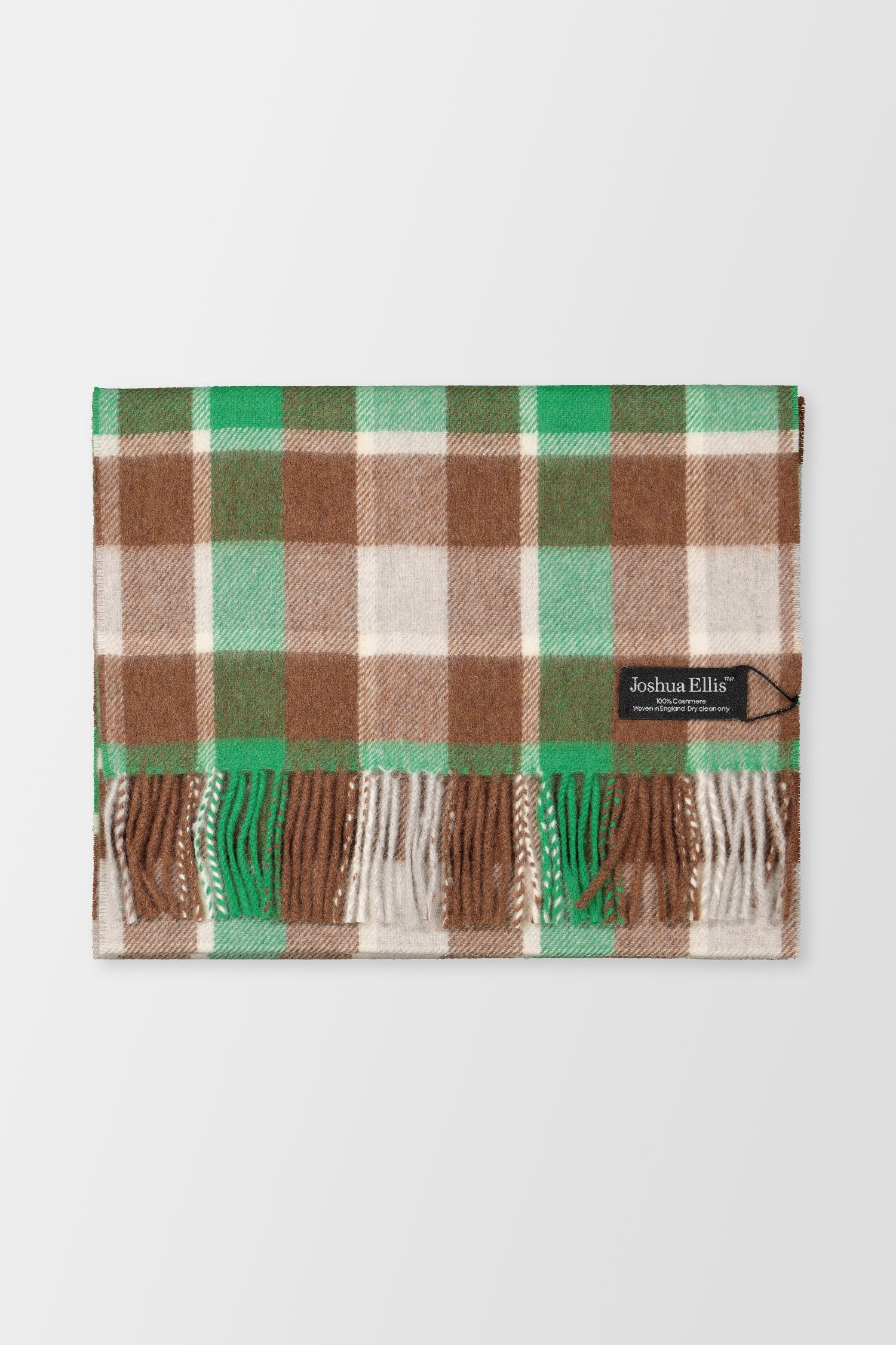 Joshua Ellis Brown Classic Check Brushed Block Scarf